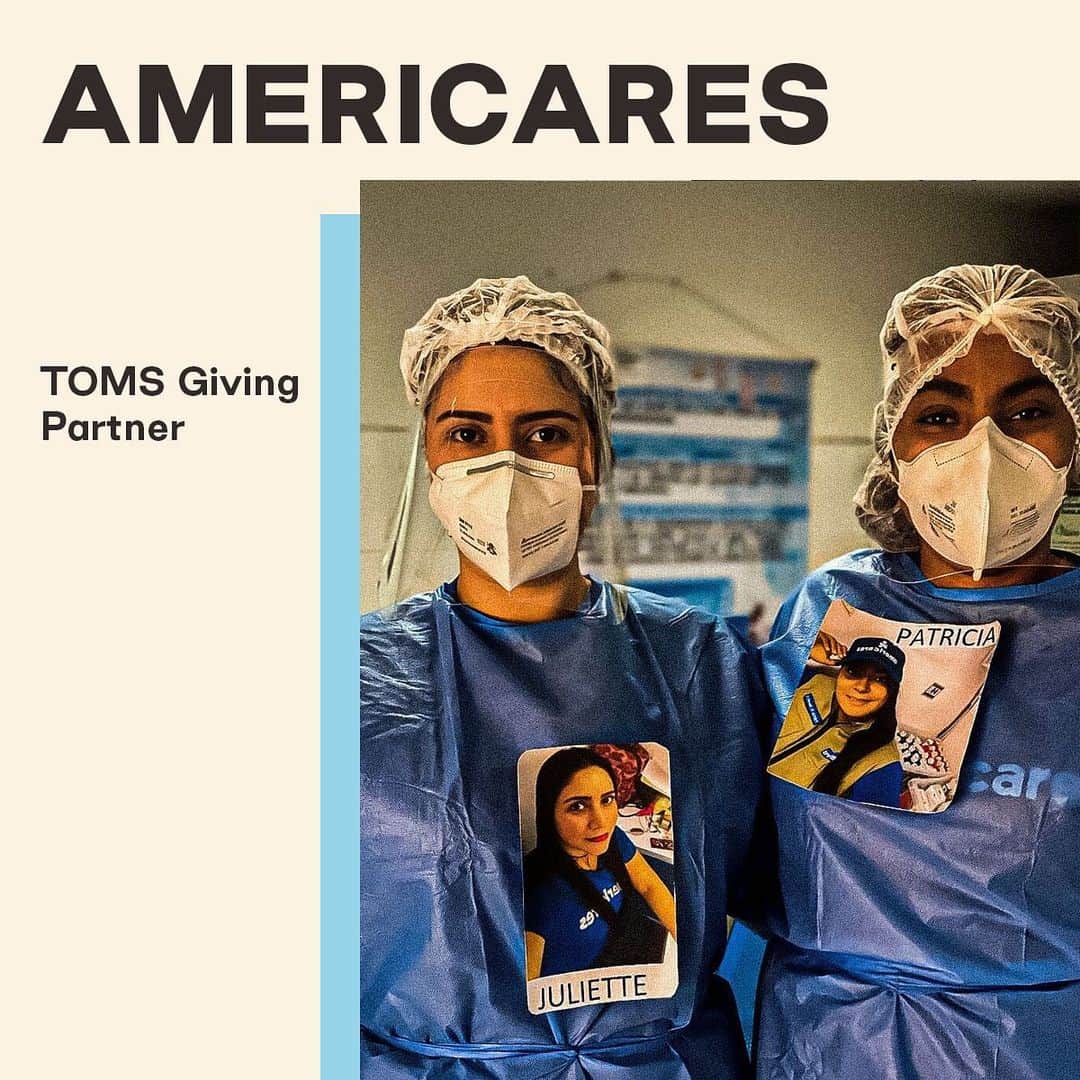 トムズシューズのインスタグラム：「Learn more about TOMS Giving Partner @americares and how they’re working to combat COVID-19. 💙 For full details about the TOMS Global Giving Fund, visit our website - link in bio.」