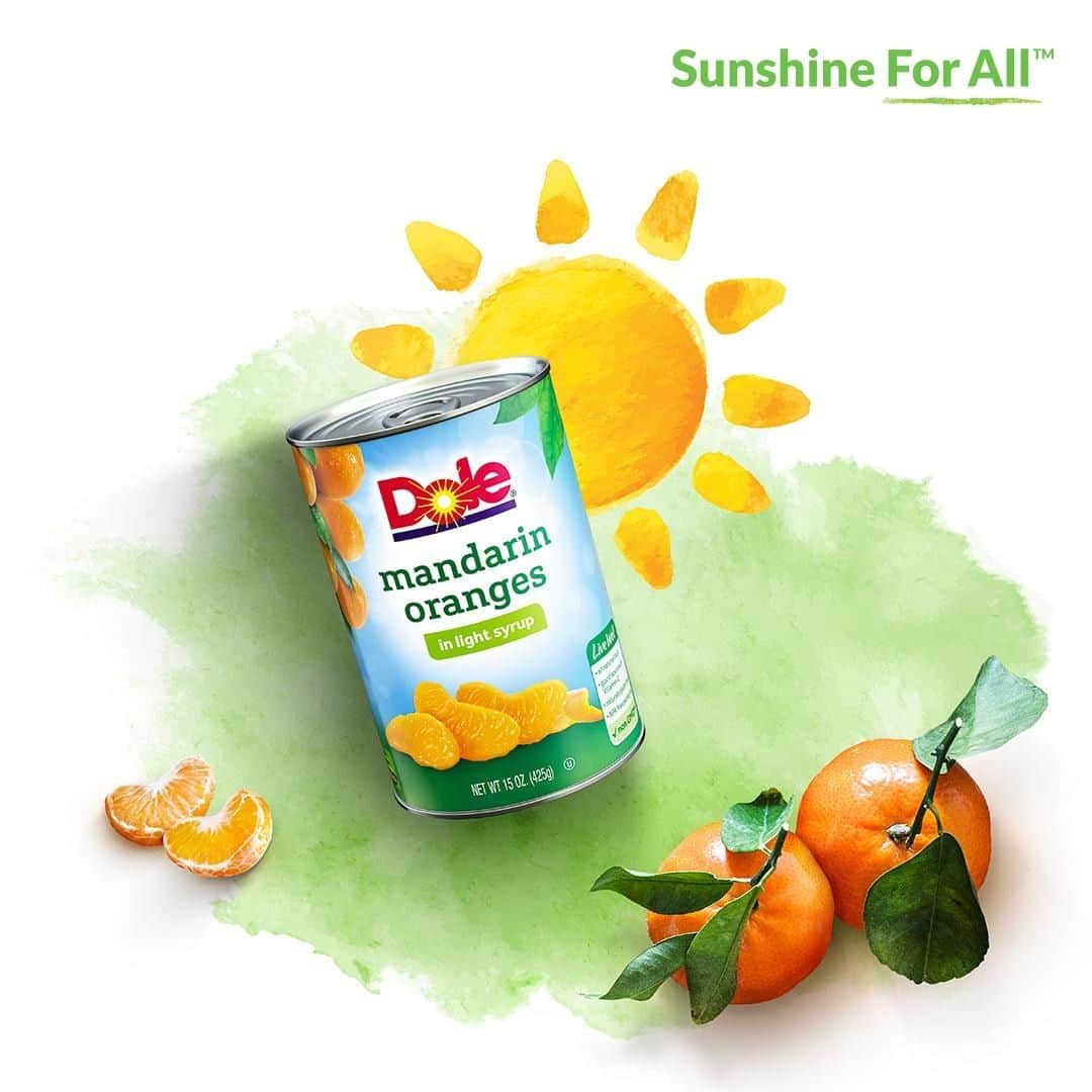 Dole Packaged Foods（ドール）のインスタグラム：「Sweeten up your day with a spoonful of mandarins. Whether from a jar or a can, it’s always a good idea to scoop up some goodness.」