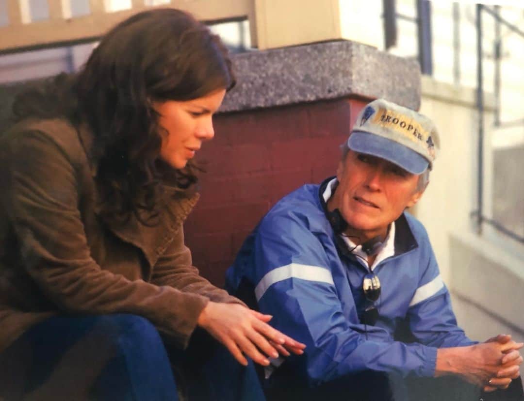 のインスタグラム：「Alliteration! #monday #memories of #mysticriver. And one of my favorite people in the world, the great Clint Eastwood. 🤩」
