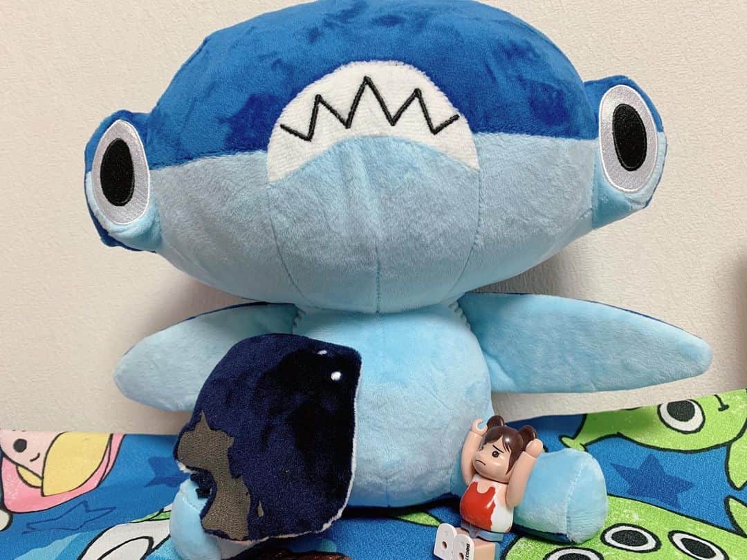 秋山ゆずきのインスタグラム：「. . #四国水族館 @shikoku_aquarium  3月オープンの四国水族館さんが 現在休館中です。 #四国水族館応援グッズ という物が 発売されてます👏🏻 私は #しゅこくんセット を 購入しました🦈💖 みなさんも、ぜひ、四国水族館 応援してください🥰 可愛いしゅこくんや、水族館気分セットなどありますよ〜！ . . #四国水族館グッズ  #四国水族館行きたい  #四国 #シュモクザメ #しゅこくん」