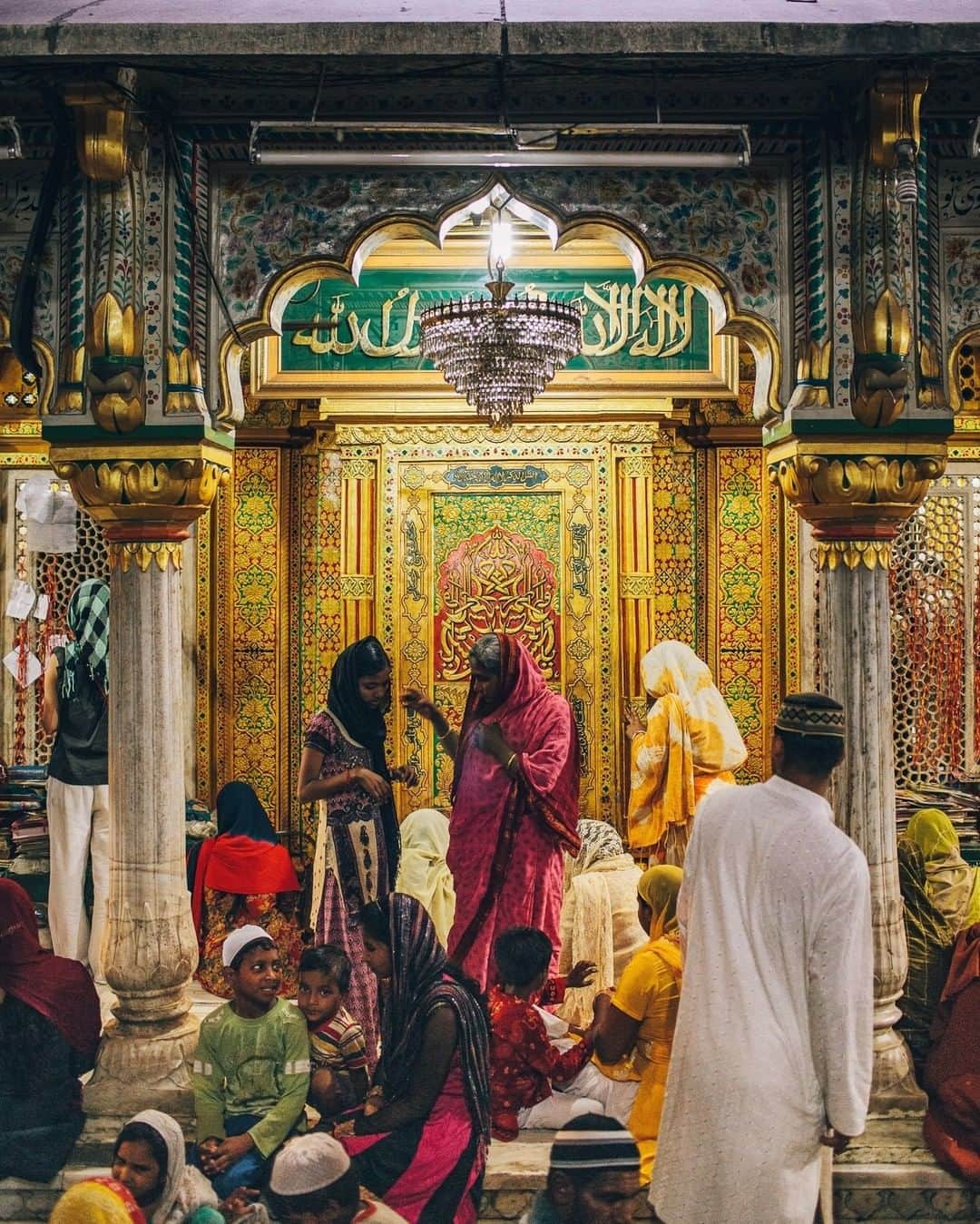 National Geographic Travelさんのインスタグラム写真 - (National Geographic TravelInstagram)「Photo by @joshuacogan | People pray at the Nizamuddin Dargah, a Sufi shrine in the western part of New Delhi. Nizamuddin Dargah is the mausoleum of one of the Sufi saints, Khwaja Nizamuddin Auliya. Thousands of devotees visit the site weekly. Pilgrims gather for evening devotional qawwali music. To this day, the generational descendants of Nizamuddin Auliya look after the care of the mausoleum.  For more explorations of culture, faith, and ritual follow me @joshuacogan.」5月19日 17時09分 - natgeotravel
