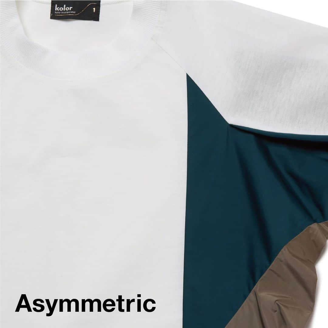 kolorさんのインスタグラム写真 - (kolorInstagram)「SUMMER ESSENTIALS 20'﻿ Limited T-Shirt Collection﻿ ﻿ kolor Men's Asymmetry T-Shirt﻿ ﻿ ﻿ この度kolorでは、Tシャツイベント「SUMMER ESSENTIALS 20' Limited T-Shirt Collection」を開催いたします。﻿ ﻿ 5/16(土)よりkolor 南青山、公式オンラインストアにて先行発売、その他店舗では営業再開後、順次発売いたします。﻿ ﻿ ﻿ 先行発売 : 5/16(土)〜﻿ ﻿ kolor OFFICIAL ONLINE STORE﻿ ＊11時より発売開始﻿ ﻿ kolor 南青山﻿ ＊完全予約制での営業﻿ ﻿ 営業時間 : 12:00〜18:00﻿ 来店予約 : kolor 南青山 (03-5464-5471 / 12:00〜18:00)﻿ ﻿ ﻿ 下記店舗については現在休業中のため、営業再開後、順次開催いたします。﻿ ﻿ ﻿ kolor 渋谷パルコ﻿ kolor 表参道ヒルズ﻿ kolor DOVER STREET MARKET GINZA﻿ 伊勢丹新宿店メンズ館﻿ ﻿ ﻿ #kolor #kolorofficial #ss20 #summeressentials」5月19日 18時26分 - kolorofficial