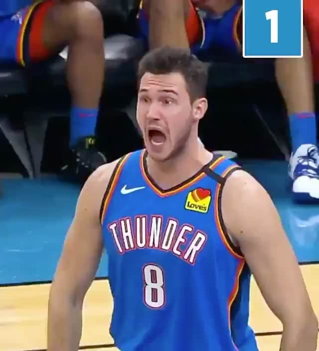 ダニーロ・ガリナリのインスタグラム：「😤🤨😁😲😱 ⠀ Which one do you prefer? 😂 ⠀ @okcthunder」