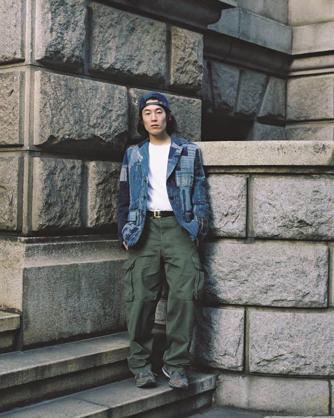 yukiのインスタグラム：「KUONのボロジャケットとキャップ 写真は @ixi_endhi  ㅤㅤㅤㅤㅤㅤㅤㅤㅤㅤㅤㅤㅤ #kuon #kuontokyo」