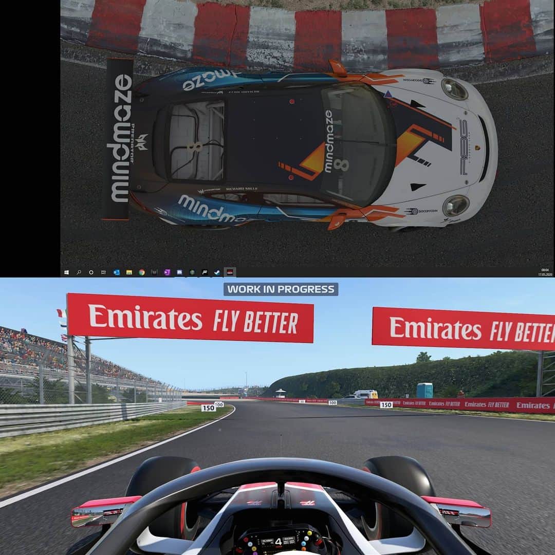 ロマン・グロージャンのインスタグラム：「Trying @f1 2020 for @autohebdo.mag 💯👍 @haasf1team」