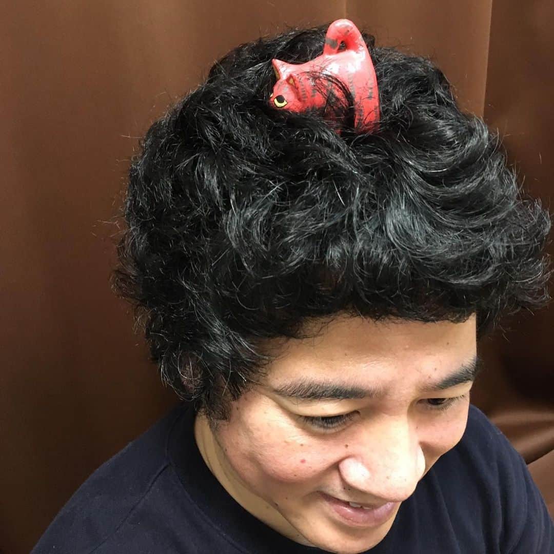 与座よしあきのインスタグラム：「髪ぜんぜん切れてない。 ボサンボサンバサン！ #髪ボサボサ #ヘアカット #自粛生活 #入院生活」