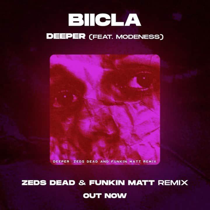 Zeds Deadのインスタグラム：「new remix out today for @biicla that with did with @funkinmatt!  go listen to DEEPER!」