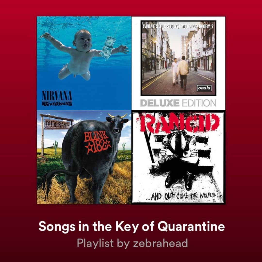Zebraheadさんのインスタグラム写真 - (ZebraheadInstagram)「Songs in the Key of Quarantine is updated...added songs of the 90's this week....had a tough time narrowing down this week...too many we love...so added 23 songs!  Go give it a listen and a follow!?!?!? Hope u enjoy the 90's?..and right after it on the list is the 80's!! The link is in our bio!  #Zebrahead #songsinthekeyofquarantine #spotify #spotifyplaylist」5月20日 5時13分 - zebraheadofficial