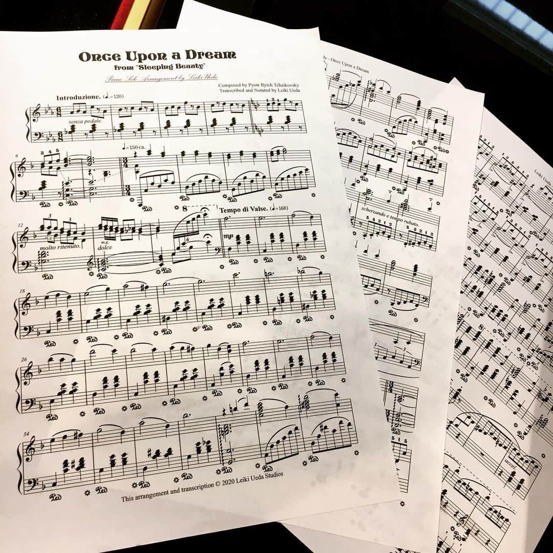 Leiki Uedaさんのインスタグラム写真 - (Leiki UedaInstagram)「Sorry for not being very active on YouTube lately.  I finished composing the arrangement of “Once Upon a Dream” and can’t wait to show it to you! I’m planning to recordings after piano is professionally tuned.」5月20日 6時23分 - leikiueda