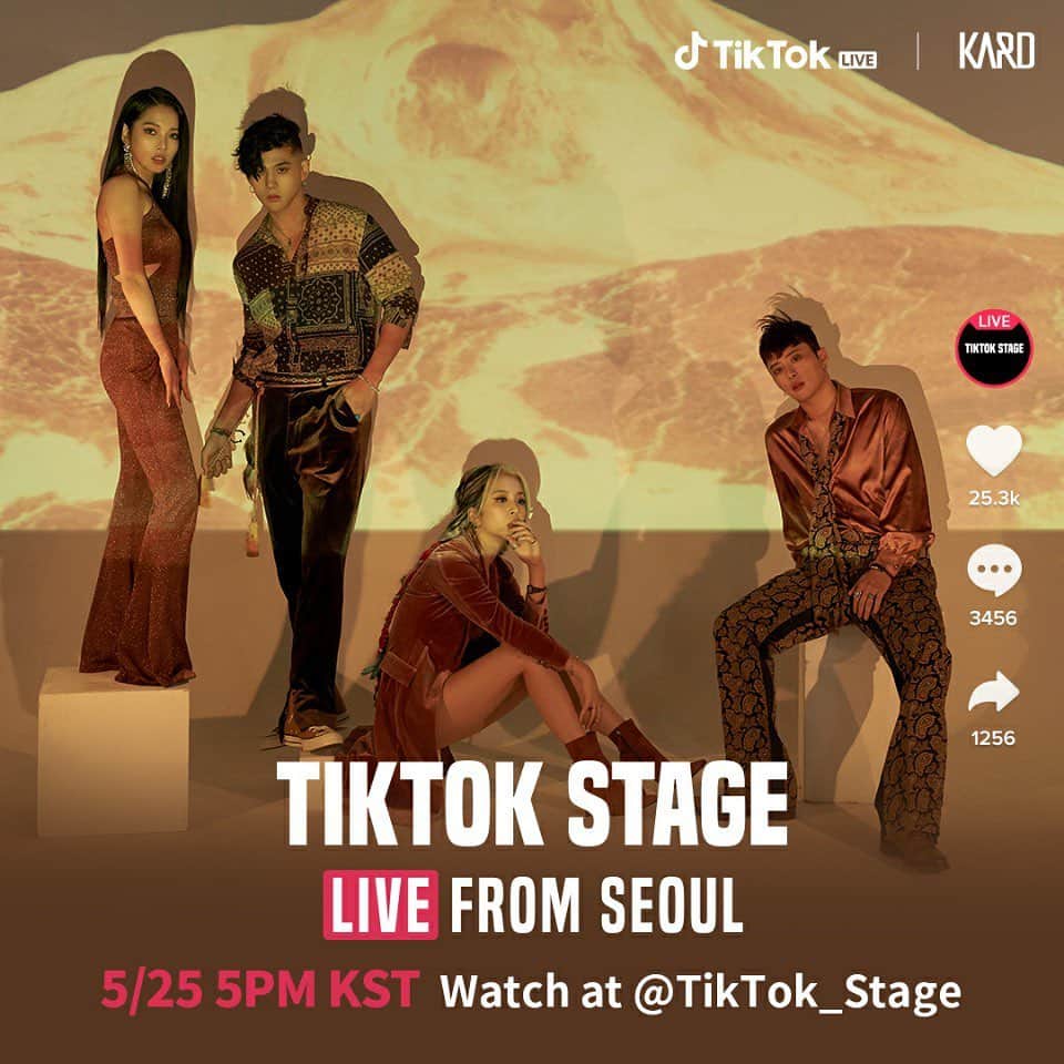 K.A.R.Dさんのインスタグラム写真 - (K.A.R.DInstagram)「[#KARD] 집콕 하면서 KARD도 보고❣️ 기부도 하고❣️ . 5/25 5PM(KST) TikTok Stage Live From Seoul로 KARD가 찾아갑니다! . 틱톡 @tiktok_stage 계정을 팔로우 하면 미리 알림을 받을 수 있어요🔔 지금 팔로우 하고, 25일 5시에 우리 꼭 만나요🐾 . 👉틱톡스테이지(@tiktok_stage) : https://vt.tiktok.com/BUNw8t/ Follow @tiktok_stage on TikTok for updates🔥 . #BM #JSEPH #SOMIN #JIWOO #틱톡스테이지 #TikTok_Stage_Live」5月20日 18時00分 - official_kard