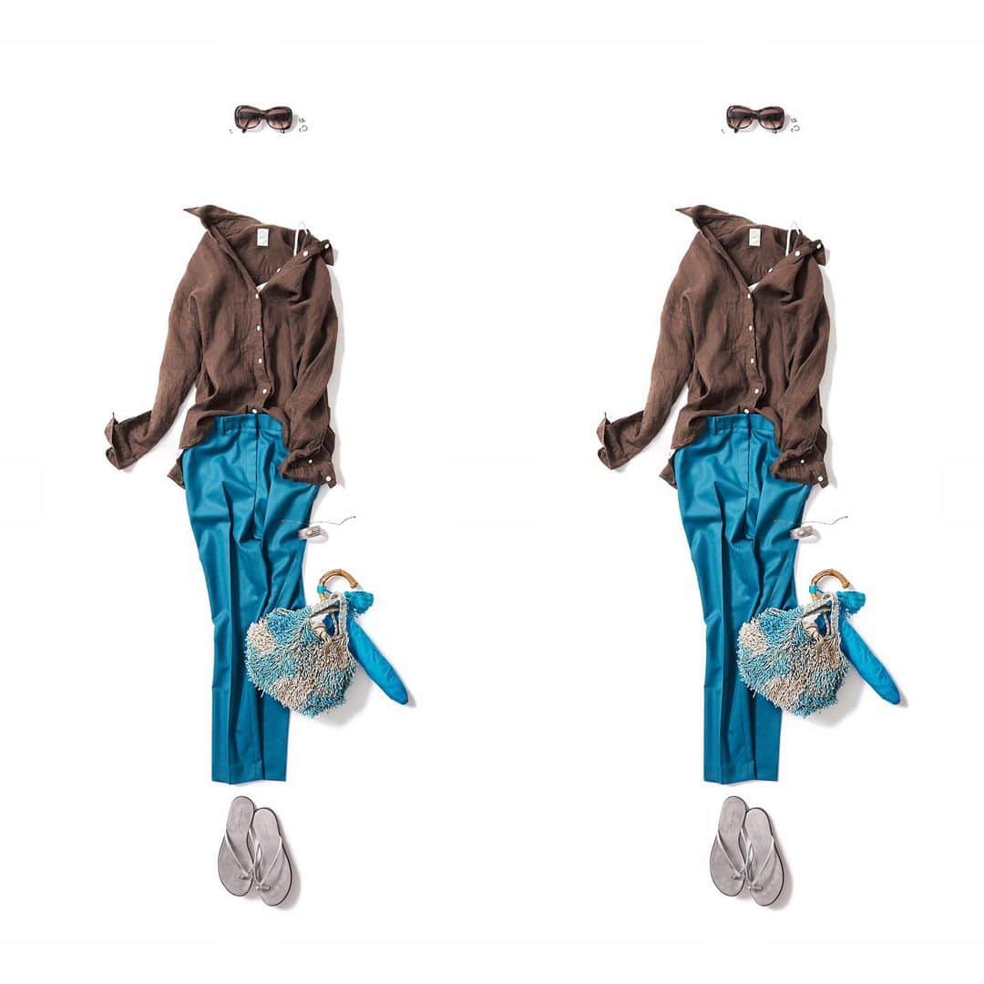 K.KSHOP_officialさんのインスタグラム写真 - (K.KSHOP_officialInstagram)「・ NEW♦️Coordinate ・ 2020-05-20 ・ brown x turquoise blue + シルバーグレー ・ tops : #finamore #fio pants : #tomorrowlandcollection accessory : #anthemforthesenses #インデアンクラフト  #fio #jpearl bag : #imayin shoes : #maurodebari other : #pagani #wakao ・ #kkcloset #kkshop #菊池京子 #kyokokikuchi  #コーデ  #code #style #fashion #コーディネート #ootd #wear #happy  #カジュアル #italy #春 #カラーパンツ #turquoise #リネンシャツ」5月20日 12時02分 - k.kshop_official