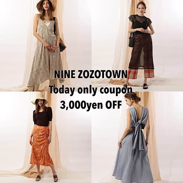 NINEさんのインスタグラム写真 - (NINEInstagram)「【NINE ZOZO NEWS】 NINE ZOZOTOWNでは 今日1日限りの3,000円OFFクーポンを配布中！ 新作商品が今日のみ大変お求めやすくなっております◉ ぜひ、お見逃しなく！ . 👇NINE ZOZOTOWNはこちらから https://zozo.jp/shop/nine/ . #NINE#fashion#zozo#zozotown#coupon#3000off#ナイン」5月20日 13時29分 - nine_official_outlet