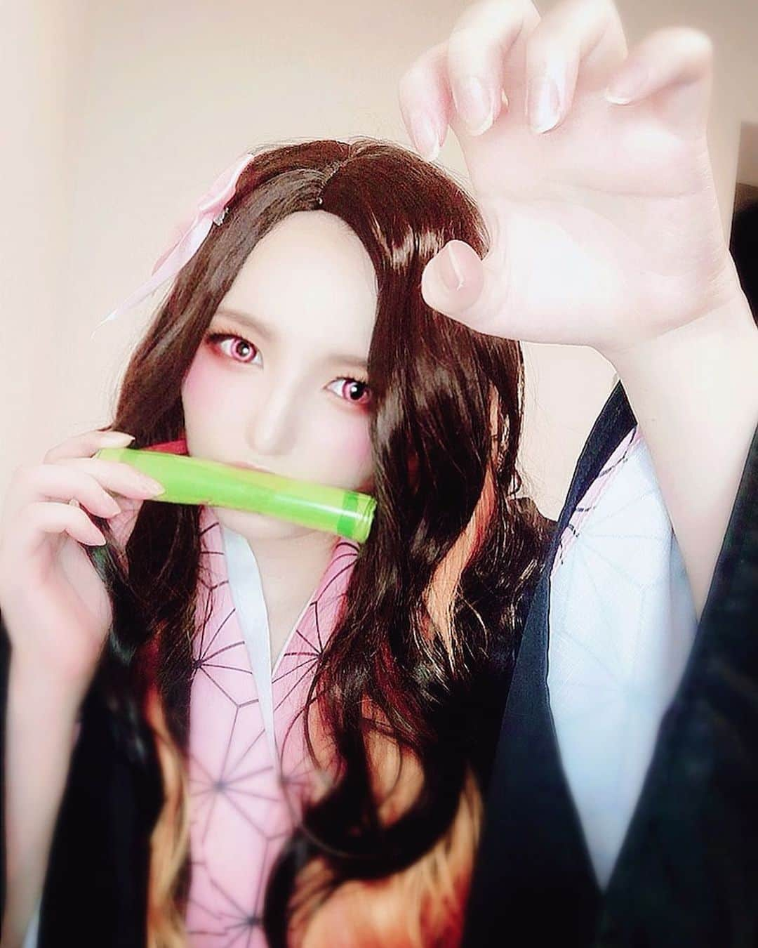 野々原なずなのインスタグラム：「鬼滅の刃🐰竈門禰豆子コスプレ🐰 . . #鬼滅の刃 #鬼滅の刃コスプレ #竈門禰豆子 #竈門禰豆子コスプレ #コスプレ #宅コス #コスプレ女子 #コスプレイヤー自画撮り部 #自撮り女子　#自撮り界隈 #selfie  #cosplay #cosplaygirl #cosplayer #cosplayersofinstagram #Japanesegirl #photograph #instagood #followｍe #demonslayer #demonslayercosplay #粉我 #角色扮演　#코스프레　#셀카　#셀피그램」