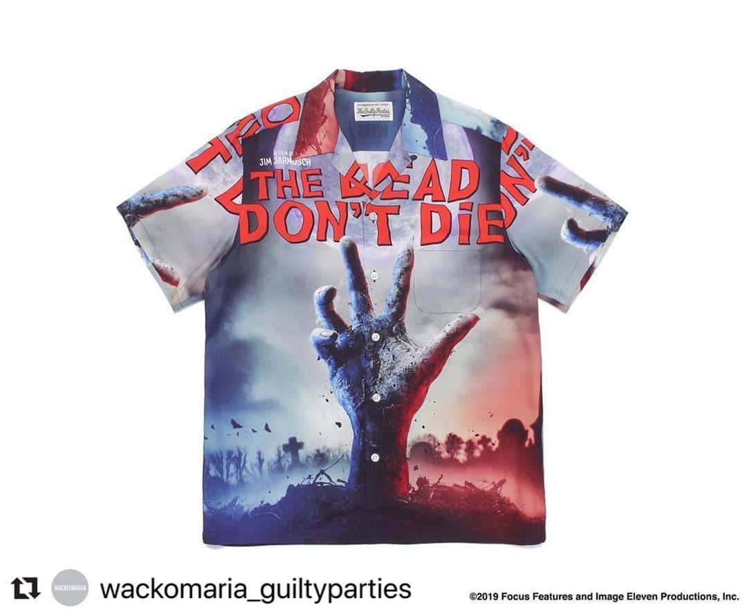 のインスタグラム：「6/6 Release!! #Repost @wackomaria_guiltyparties with @make_repost ・・・ JIM JARMUSCH「THE DEAD DON’T DIE」/ WACKO MARIA HAWAIIAN SHIRT 06/06/2020 #jimjarmusch #thedeaddontdie #wackomaria #guiltyparties」