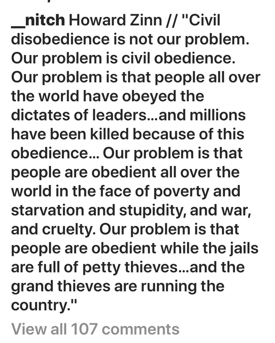 D・W・モフェットのインスタグラム：「A thought for the day. Yes...there must be laws. But blindly following the dictates of those in power is the road to ruin. And to where we are today. #dumpdrumpf #dumptrump」