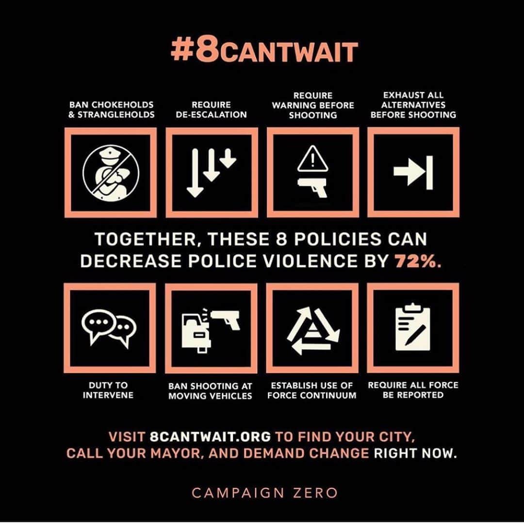 アナベル・ウォーリスのインスタグラム：「Today @campaignzero has launched  #8cantwait a list of 8 policies that can help reduce police violence. These policies are easy to implement and understand. Most importantly they will help save lives. Please support #8cantwait and inform yourselves, so you can help implement a much needed change, in this country, and all over the world. @campaignzero  Link to website in bio. All my love ❤️」