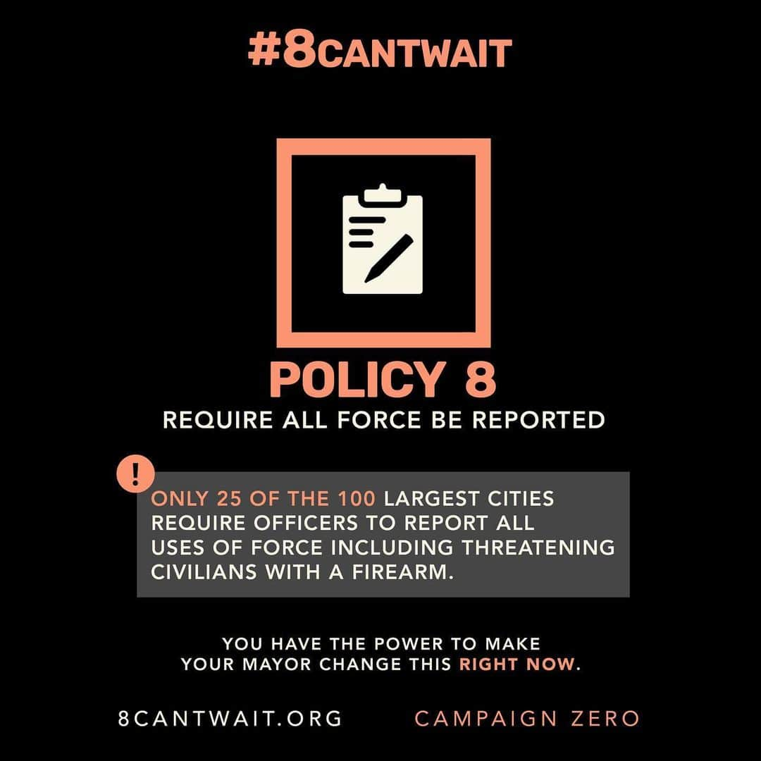 ジジ・ハディッドさんのインスタグラム写真 - (ジジ・ハディッドInstagram)「YOU WOULD THINK THAT THE ABOVE 8 POLICIES HAVE ALREADY BEEN ADOPTED BY EVERY POLICE DEPARTMENT IN AMERICA. That is NOT the case. If so, implementing these 8 use-of-force policies could, together, decrease police violence that results in death by 72% !!!!!!⁣ ⁣ I want to start by saying: the activists leading @campaignzero DO UNDERSTAND the importance of defunding the police. In an amazing group lesson the other day with @iamderay, he STARTED the conversation with explaining that the ultimate end-goal is to reduce the power of the police and shrink the role of the police.**⁣ —— In the meantime, the IMPORTANCE of the #8CantWait Campaign is about IMMEDIATELY reducing the power of the police — made possible by the fact that we have the power to get Mayors to put these policies in place TODAY. Right now. No executive order or legislative steps needed !! ⁣ ⁣ Visit 8CANTWAIT.ORG to find out which of these policies have already been put into action (or not!!!) in YOUR CITY (you will be surprised- I was!!!) and use their tools to get your Mayor’s contact info — so you can tell them to adopt these LIFE-SAVING POLICIES ASAP. ⁣ ⁣ **We can also make demands to shrink the role of the police by removing funding and limiting the scope of the work that they are even assigned to do. This is both/and not either/or.⁣ ⁣ Thank you everyone at @campaignzero for your hard work to create the largest database of police misconduct, and for giving us the tools to really be able to directly demand change! And special thanks to @iamderay and @cleowade for the efforts you have put in to facilitate educating so many of us on this incredibly useful information. I appreciate you.」6月4日 8時01分 - gigihadid