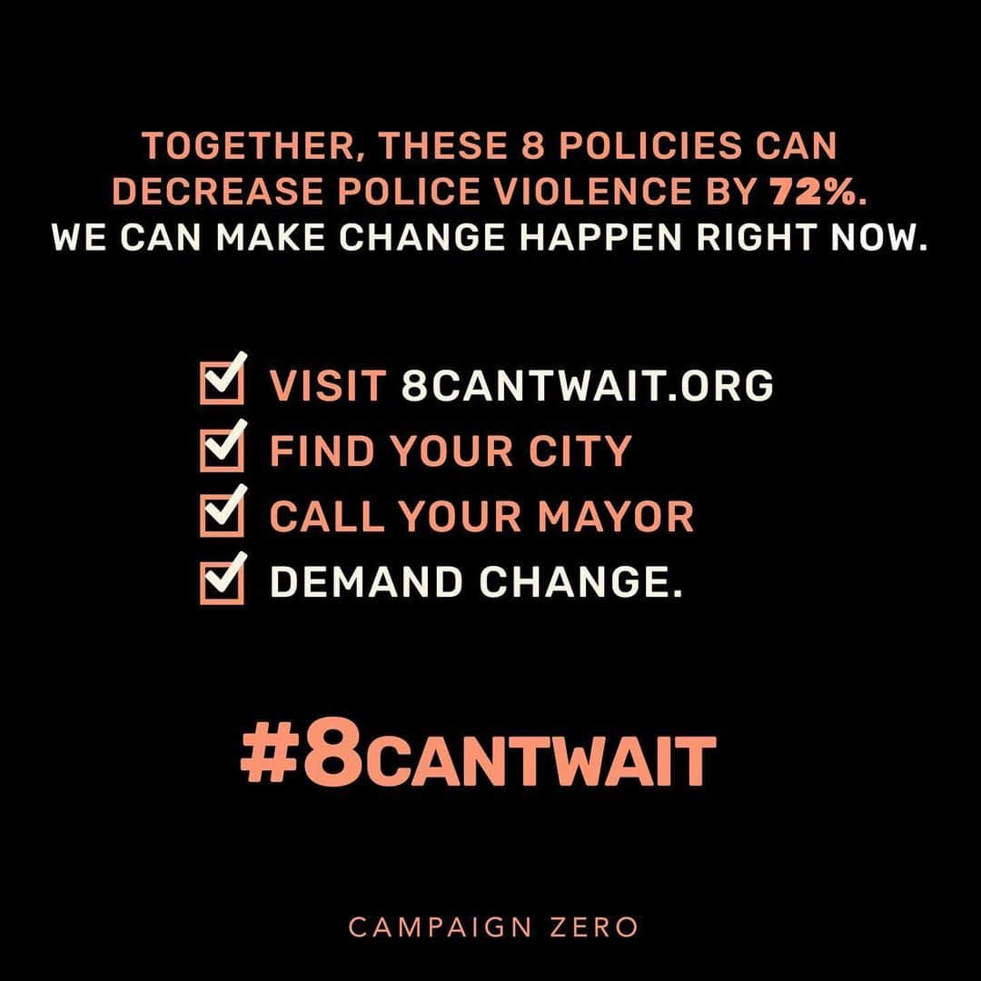 コリン・ドネルさんのインスタグラム写真 - (コリン・ドネルInstagram)「8 actionable policy reform items that are backed by studies to work. • Visit www.8cantwait.org and find out where your city stands. • Contact your mayors office and demand they take the pledge to enact these policies. • #8cantwait @campaignzero」6月4日 8時20分 - colindonnell