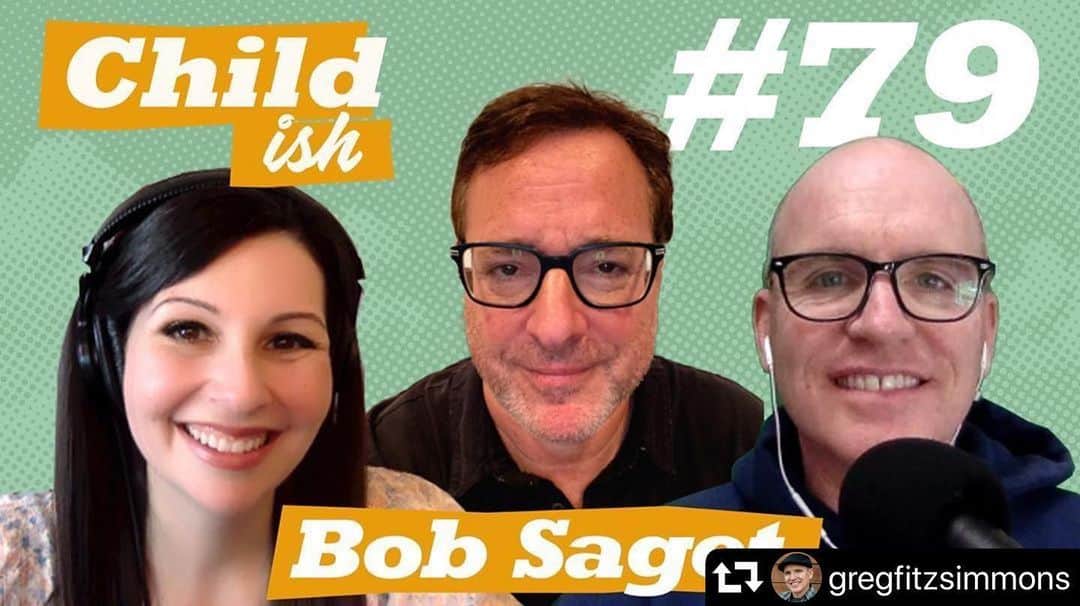 ボブ・サゲットのインスタグラム：「Proud to be on this podcast today with @alisonrosen and @gregfitzsimmons —where we spend some much needed time discussing the emotional events of today and then go into talking about our kids... repost @gregfitzsimmons ・・・ New @childishpod! The great @bobsaget joins @alisonrosen and me. Listen at childishpod.com or wherever you listen. #parenting #podcast #bobsaget #gregfitzsimmons #alisonrosen #protest #beachboys #comedy」