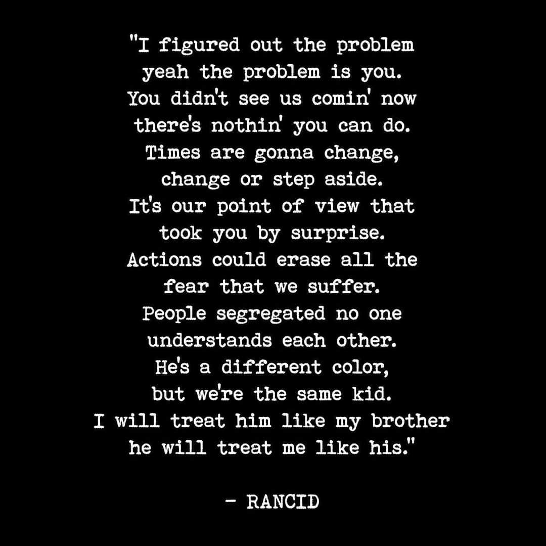 Rancidさんのインスタグラム写真 - (RancidInstagram)「30 years later the message is still the same. #blacklivesmatter」6月4日 9時44分 - rancid