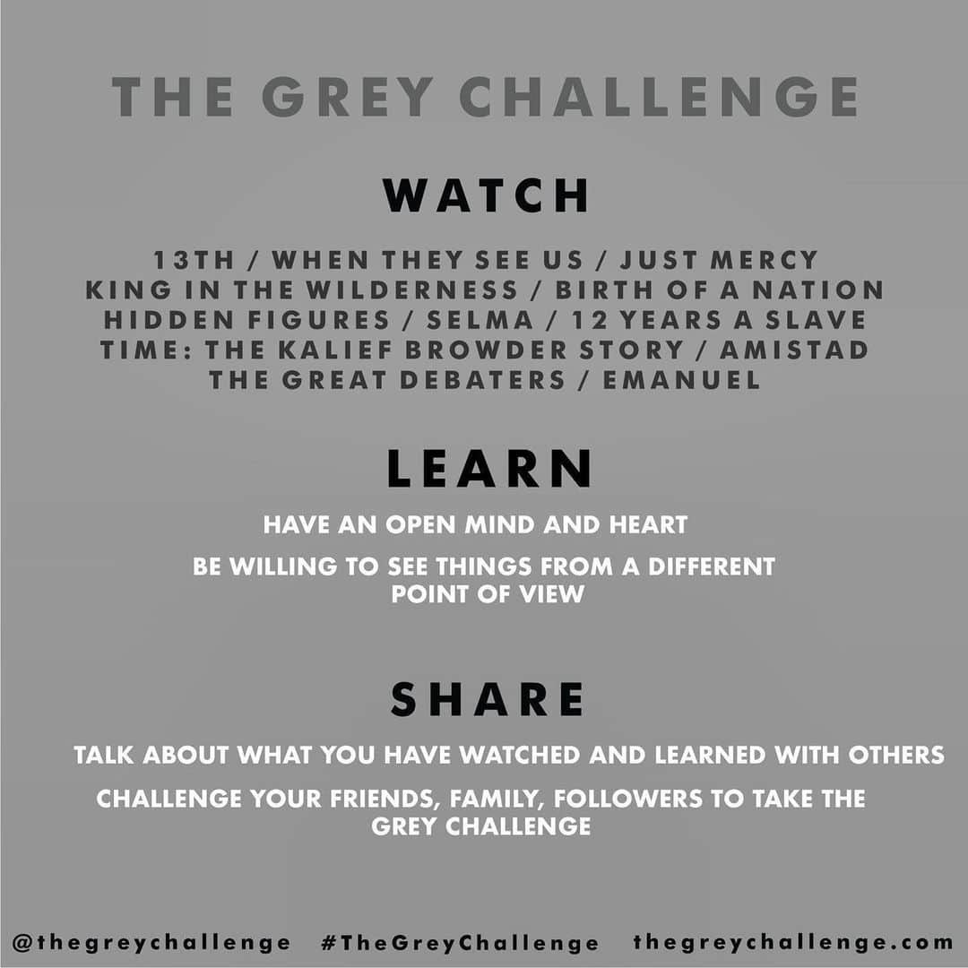 パウ・ガソルのインスタグラム：「When we put Black and White together we get Grey. If we are going to see true change beyond social media posts, we will have to meet in that Grey area.  There has been an outpouring of support and willingness from many in the white community, including myself, asking what we can do. The @thenbpa today shared this challenge as a first step.  I challenge myself, and I join the @thenbpa in challenging all of you to educate yourselves on the black experience in America by watching this curated list of films. The more you are truly aware of what has transpired and is continuing to happen in this country, the more empathy and understanding can be had. True change requires empathy. Empathy starts with understanding. Understanding comes with seeing from a different point of view.  In order to get to the grey area, we all have to be willing to step outside of our own experiences. If we are truly down for the cause of change, healing, and moving forward together, and I commit myself to it, accept this challenge and share it with your friends and family.  Visit thegreychallenge.com and Follow @thegreychallenge if you choose to accept. ✊🏿✊🏾✊🏽✊🏼✊🏻 #TheGreyChallenge」
