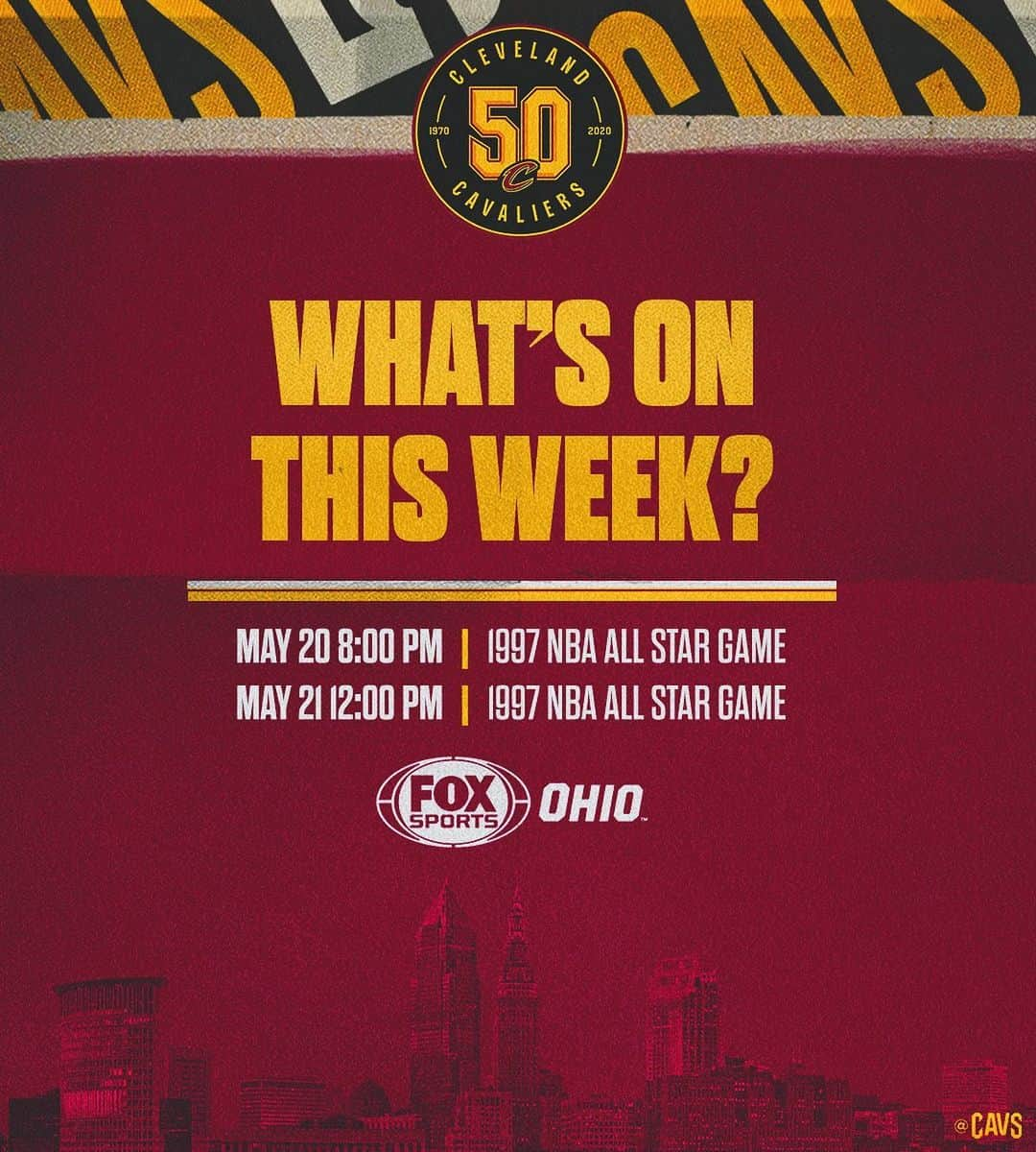 キャブスさんのインスタグラム写真 - (キャブスInstagram)「Take a trip back to February ‘97 and the league’s 50th anniversary this week on @sportstimeohio! 🌟 #Cavs50」5月21日 3時01分 - cavs