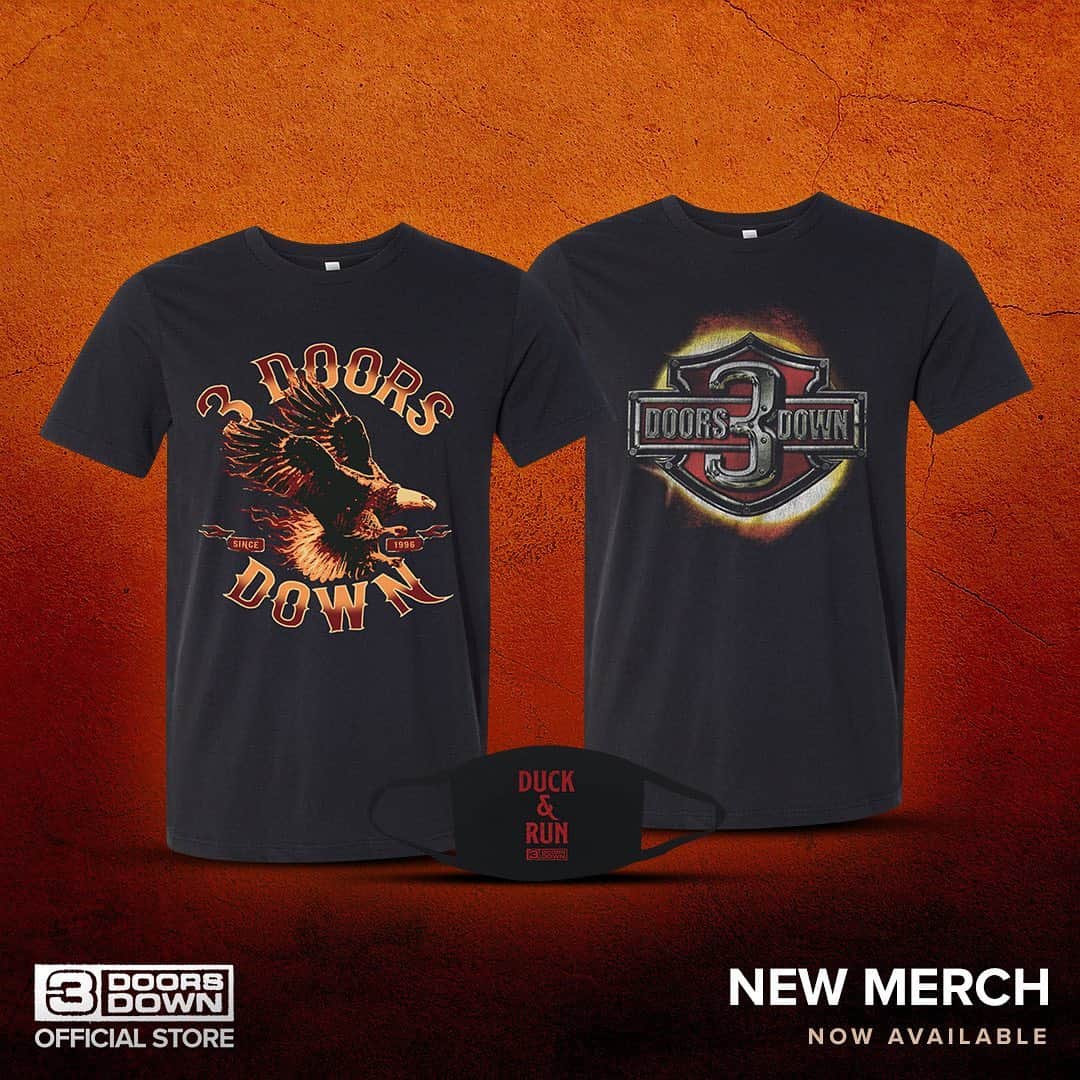 3 Doors Downのインスタグラム：「New merch & a Memorial Day merch sale! 🇺🇲 Run don't walk to the link in our bio.」