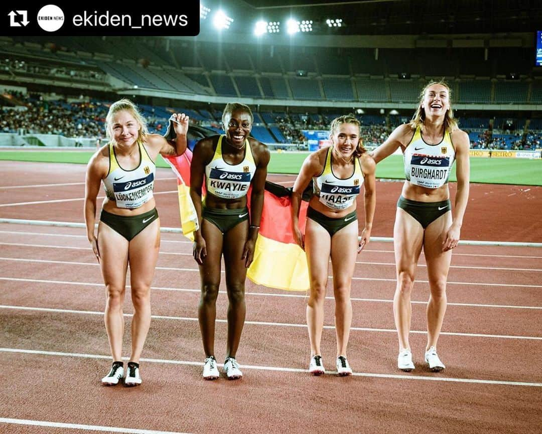 リサ・マリエ・クウェイイーのインスタグラム：「moments like this✨  #Repost @ekiden_news with @make_repost ・・・ ARIGATO YOKOHAMA!  #worldrelays #throwback」