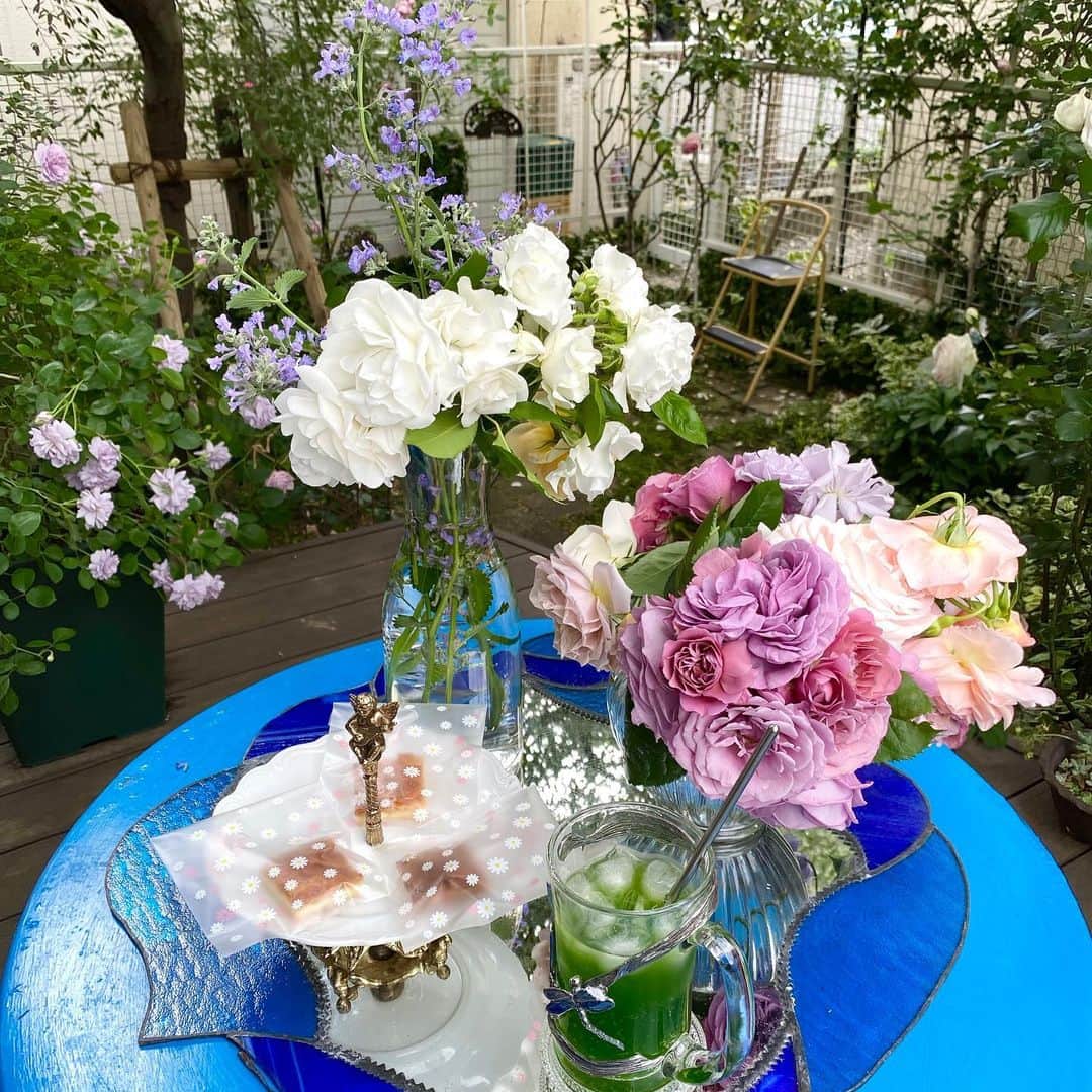 古賀陽子さんのインスタグラム写真 - (古賀陽子Instagram)「薔薇のマダムこと @mirimili39 さんのお庭へバラをいただきに行きました🌹 美しいバラに囲まれたお庭✨めちゃくちゃ素敵な空間でした✨ たくさんいただいたバラをまた描かせてもらいます😊🙏🌹🌹🌹 #ご近所 #秘密の花園 #バラ #バラ園 #庭 #ガーデニング #roses #rosegarden #garden」5月20日 19時29分 - y.koga7