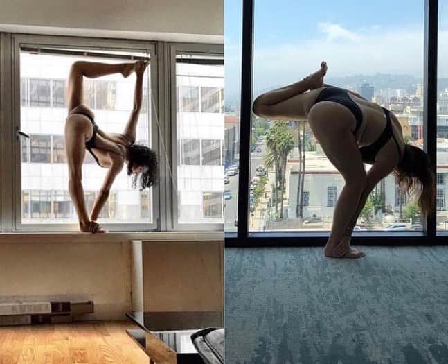 セレステ・バーバーのインスタグラム：「Just keeping the neighbours entertained.  #celestechallengeaccepted  #celestebarber  #funny」