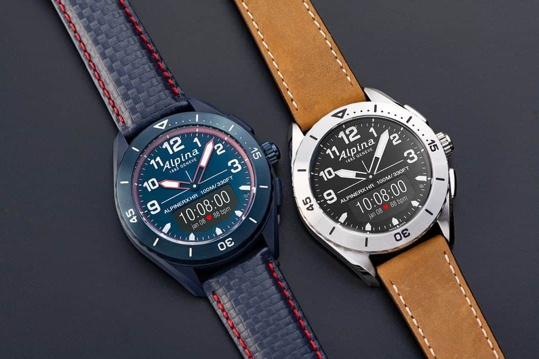 のインスタグラム：「Strong lines and vibrant colors, the AlpinerX Alive makes an easy-to-wear daily companion. On which adventure would you take our watch ? #AlpinerXAlive #AlpinaWatches #SmartWatch More infos in bio.」