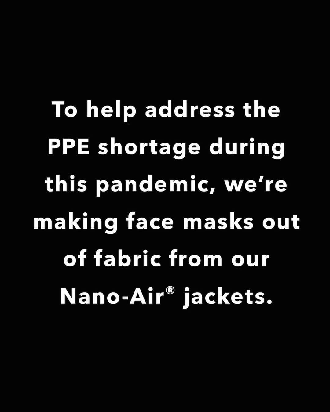 patagoniaさんのインスタグラム写真 - (patagoniaInstagram)「To help address the face mask shortage during this pandemic, we turned our research and design facility, aka “The Forge,” into a safe, socially distant workspace for our mask-making colleagues.⁠⠀ ⁠⠀ As it turns out, our Nano-Air® jacket liner material–which is specifically designed to be breathable while you’re moving–can be double-layered to make comfortable, breathable face masks. Big thanks to first responders, essential workers, and volunteers around the world. Photo: @_timdavis_」5月21日 8時03分 - patagonia