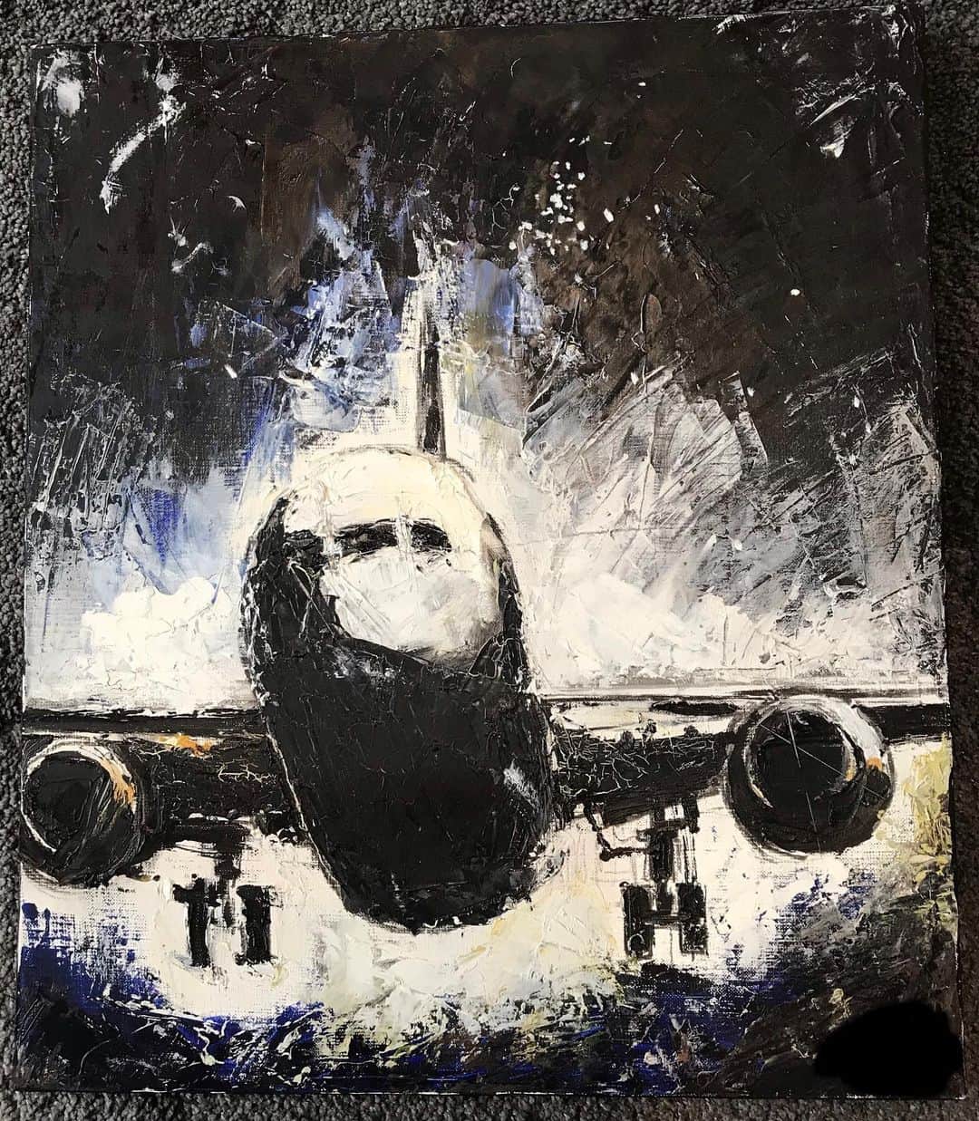ときわ藍さんのインスタグラム写真 - (ときわ藍Instagram)「読み切りの中に飛行機が出てきて中学の時描いたキャンバス思い出しました。懐かしいー✈️‬ #飛行機」5月21日 14時00分 - tokiwaran