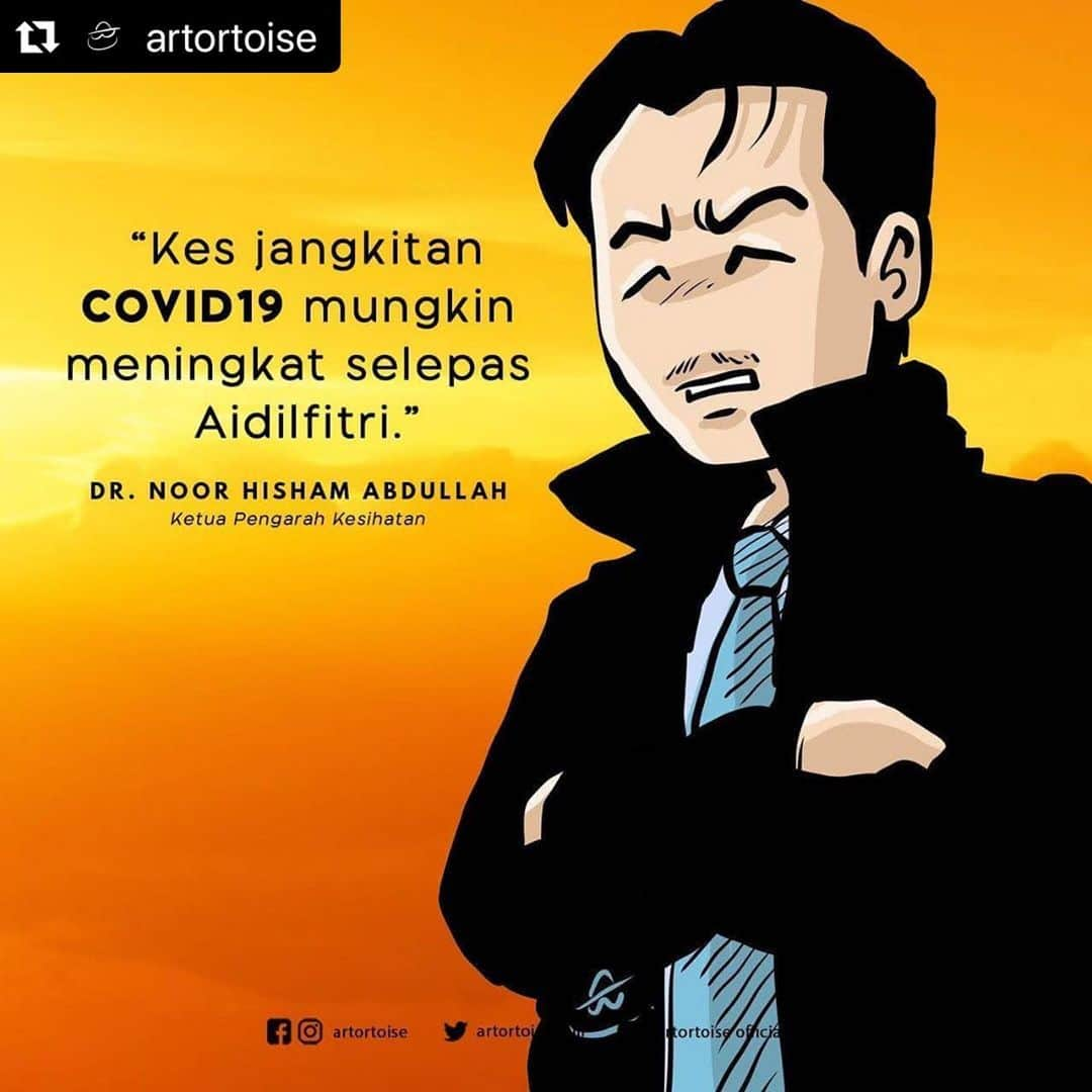 Koleksi Komik Malaysiaさんのインスタグラム写真 - (Koleksi Komik MalaysiaInstagram)「"Kes jangkitan #COVID19 mungkin meningkat selepas Aidilfitri." - @noor_hisham_abdullah , Ketua Pengarah Kesihatan  #artortoiseMY #OrangKita #normabaharu  # Repost @artortoise with @make_repost ・・・」5月21日 14時35分 - tokkmungg_exclusive