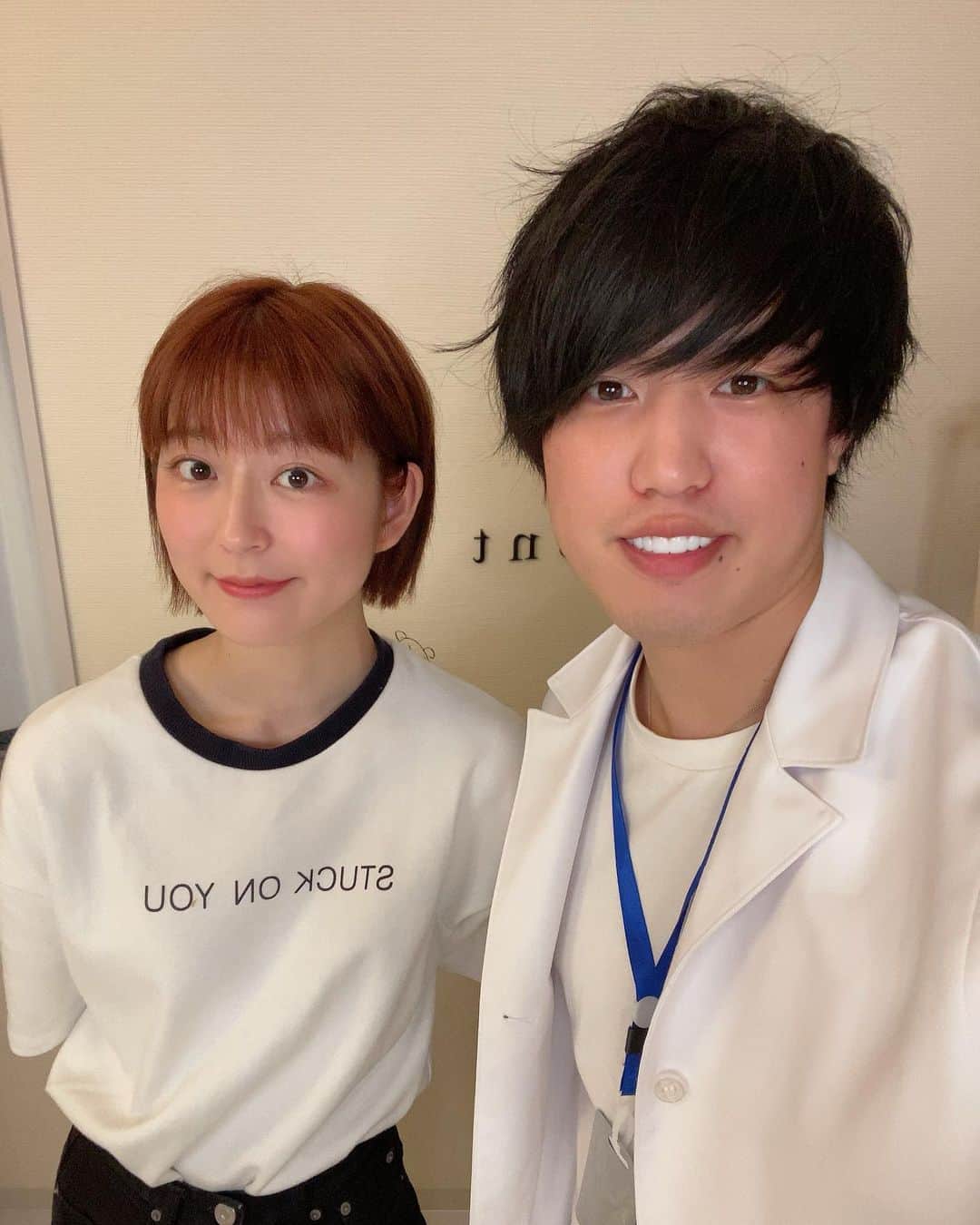 美容整体師川島さん。のインスタグラム：「モデルの真穂ちゃん👩🏻🌸 @__maaho__ . もう少ししたら東京店オープン するからね😎 . #川島悠希 #整体Filament #整体 #小顔矯正」