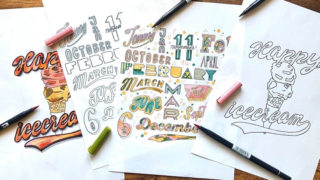 トンボ鉛筆さんのインスタグラム写真 - (トンボ鉛筆Instagram)「トンボのFUN ART STUDIOで塗り絵がダウンロードできます🌼✨ 今回は看板屋さんとしても活躍する @fjed_msk さんに塗り絵を作ってもらいました！ アメリカンな雰囲気のアイスクリームの塗り絵はラフに壁に貼ってもかわいくなりそうです🍨 月名の塗り絵は切り取って手帳やカレンダーに使うのもおすすめ🖍️☺️ ダウンロードは @tombow_art_official  のプロフィールのリンクから🌹 塗ってもらった塗り絵にいいね！をしにいきたいので、#funartぬりえ でできた作品の投稿をお待ちしています✨ . . . #ぬりえ #塗り絵 #abt #tombowabt #tombowdualbrushpens #トンボabt #drawing #markerdrawing #イラストレーター #塗り絵好きな人と繋がりたい #tombowfunart #tombow #irojiten #coloredpencil #coloredpencilart #coloredpencils #withtombow #色辞典 #色鉛筆 #色鉛筆画  #drawingoftheday #instaart #色辞典 #irojiten #stayhome #stayhomechallenge」5月21日 18時37分 - tombowpencil