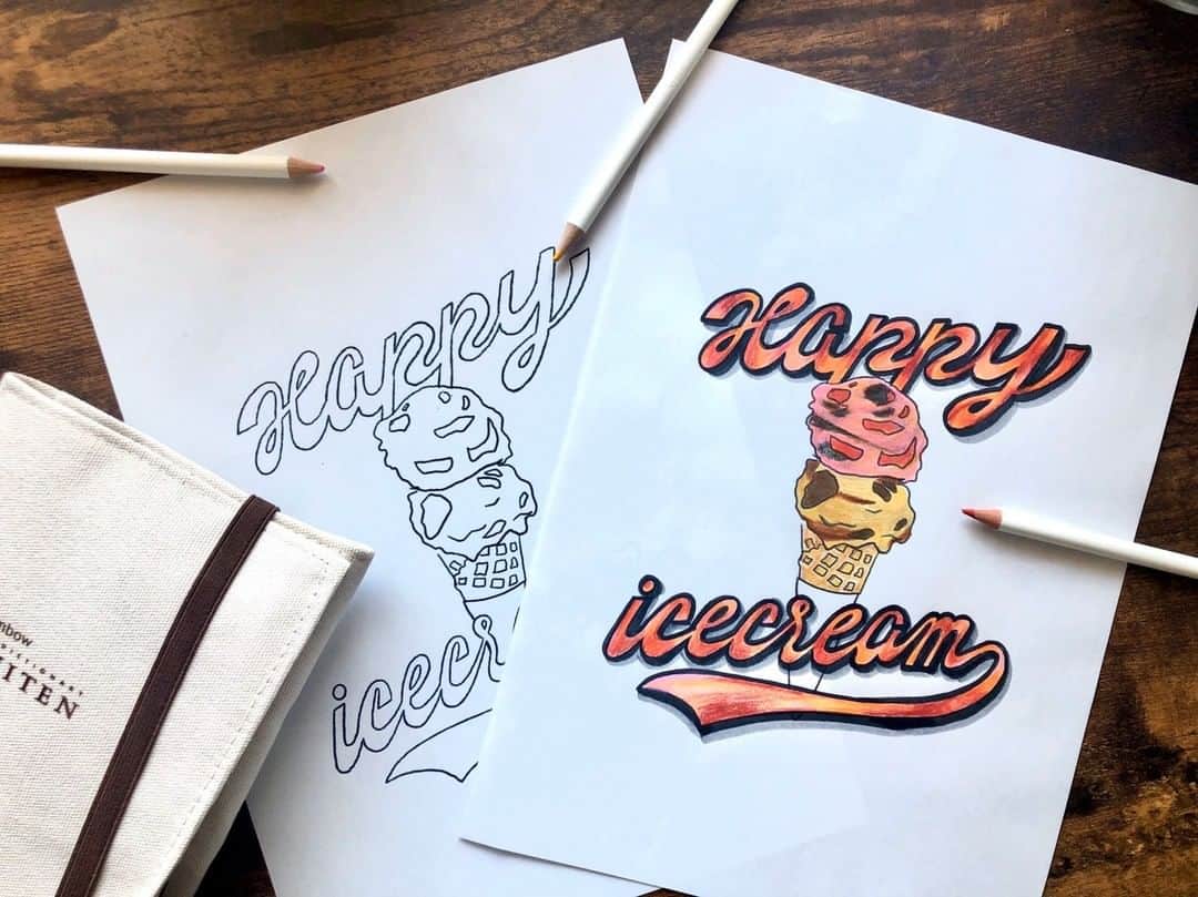 トンボ鉛筆さんのインスタグラム写真 - (トンボ鉛筆Instagram)「トンボのFUN ART STUDIOで塗り絵がダウンロードできます🌼✨ 今回は看板屋さんとしても活躍する @fjed_msk さんに塗り絵を作ってもらいました！ アメリカンな雰囲気のアイスクリームの塗り絵はラフに壁に貼ってもかわいくなりそうです🍨 月名の塗り絵は切り取って手帳やカレンダーに使うのもおすすめ🖍️☺️ ダウンロードは @tombow_art_official  のプロフィールのリンクから🌹 塗ってもらった塗り絵にいいね！をしにいきたいので、#funartぬりえ でできた作品の投稿をお待ちしています✨ . . . #ぬりえ #塗り絵 #abt #tombowabt #tombowdualbrushpens #トンボabt #drawing #markerdrawing #イラストレーター #塗り絵好きな人と繋がりたい #tombowfunart #tombow #irojiten #coloredpencil #coloredpencilart #coloredpencils #withtombow #色辞典 #色鉛筆 #色鉛筆画  #drawingoftheday #instaart #色辞典 #irojiten #stayhome #stayhomechallenge」5月21日 18時37分 - tombowpencil