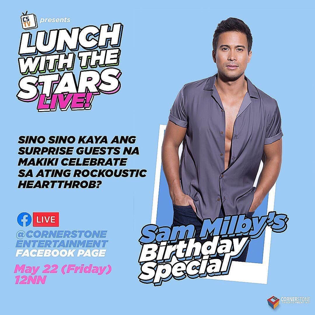 のインスタグラム：「Kahit may MECQ pa tayo, I'm grateful to my cornerstone family for organizing a birthday lunch tomorrow on the official Cornerstone FB page! I was told I'm having surprise guests so no idea who's gonna be joining but for sure it'll be fun. Hope you guys can join and celebrate with me bukas ng12 noon 🥳 #CSTVLive #CSTVLunchWithTheStars」