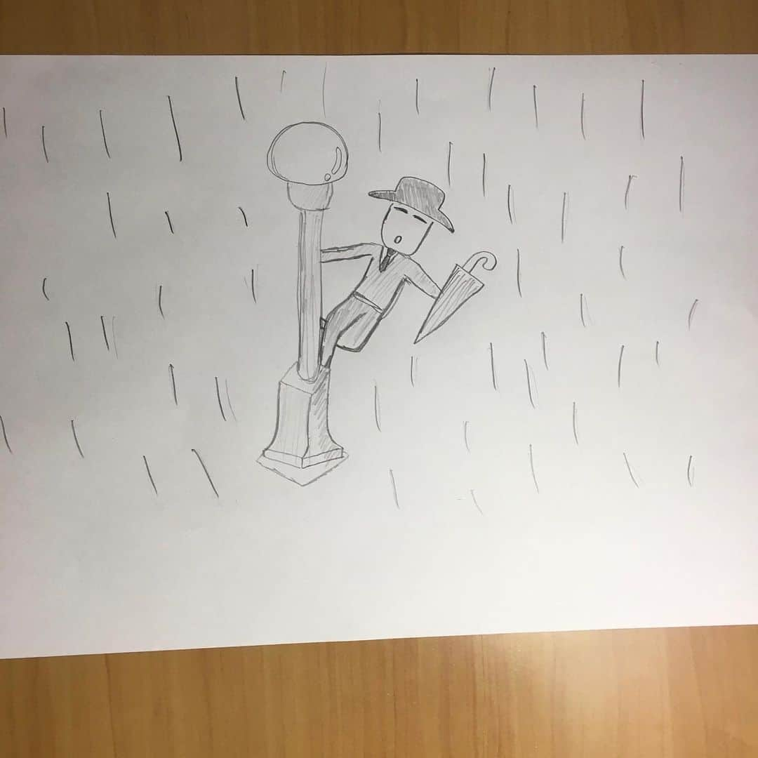 田野倉雄太さんのインスタグラム写真 - (田野倉雄太Instagram)「最近雨が続いてるなと思い、ふとある映画を思い出して見ておりました…  せっかくなんでそのワンシーンを絵にかいてみました。  何の映画かわかりますでしょうか？  Guess what film I drew. If u know a lot about films, you are with me.  #映画 #イラスト #絵 #雨 #おうちじかん #画力がないのはごめんなさい笑 #わかるひとはきっとわかる…はずです🙇‍♂️ #明日正解投稿します #ジェイアイプロモーション #田野倉雄太」5月21日 20時35分 - tanokura_yuta_official