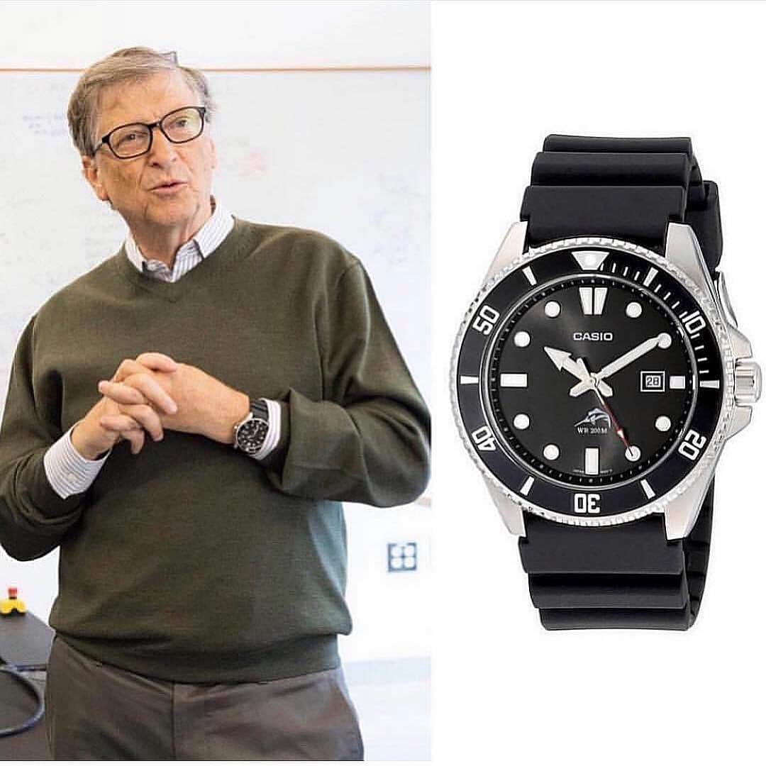Daily Watchさんのインスタグラム写真 - (Daily WatchInstagram)「Bill Gates, Microsoft founder and one of the richest persons on the planet was spotted wearing a Casio Quartz Diver. A watch that be found for less than $50 on Amazon. For more affordable watches follow our channel 👉🏼@dailywristwatch👈🏼 Photo via @wristenthusiast」5月21日 21時26分 - dailywatch