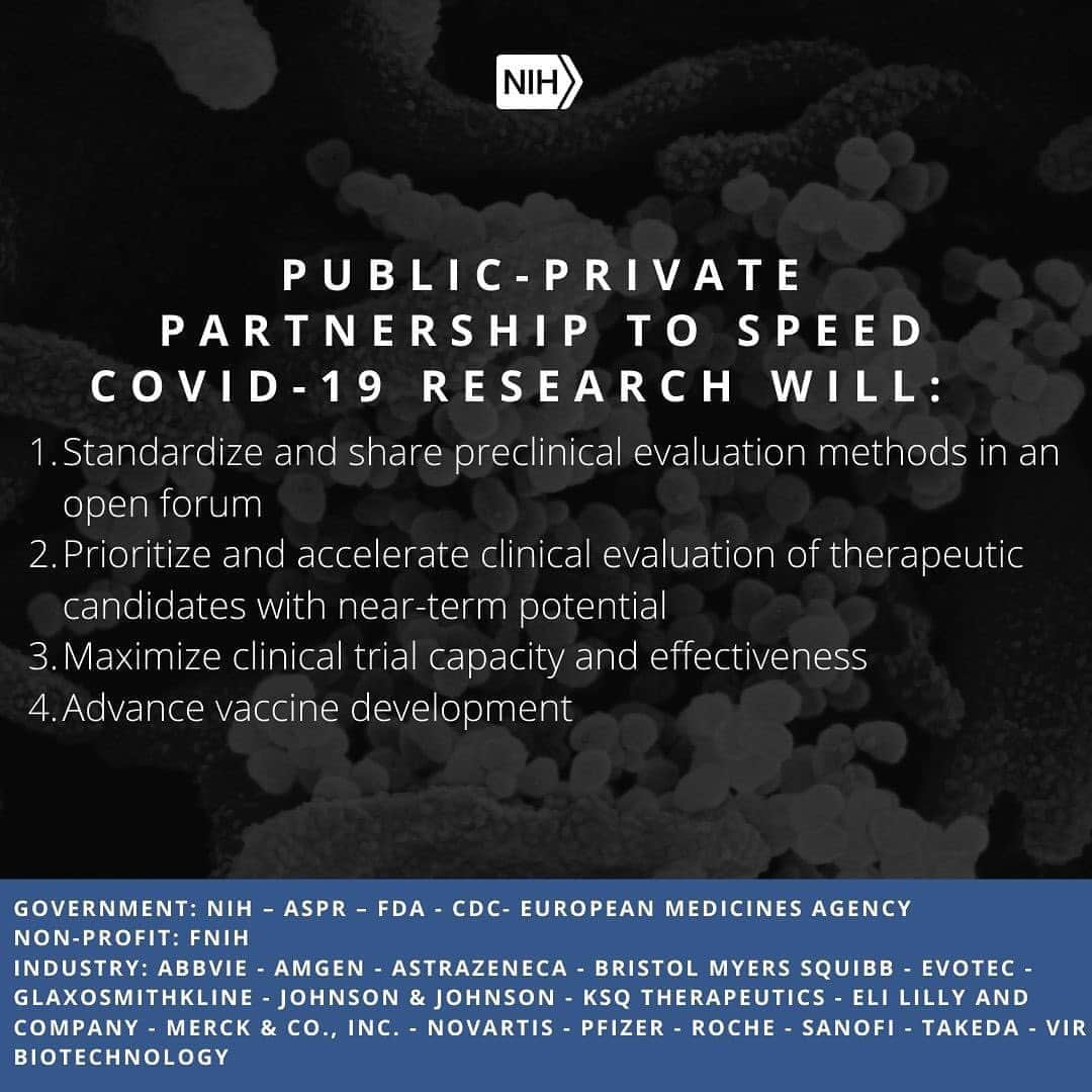 ジュリア・ロバーツのインスタグラム：「@NIHgov & @NIAID are building on existing coronavirus research for a truly unparalleled timeline for starting clinical trials for treatments, diagnostic tests, and vaccine candidates. We have also produced findings on how long the virus lives on various surfaces; expanded access to coronavirus literature through PubMed; created a program to train #COVID19 workers to protect their own health; teamed up with FDA and the VA to accelerate the production of 3-D printed supplies for #COVID19; developed treatment guidelines with an expert panel; started a serology study to quantify undetected infections in the US; and so much more.  Some major research milestones I would like to highlight are shown in the images above. We started the first vaccine candidate trial on March 16. Among our treatment clinical trials, we found that remdesivir seems to help very sick, hospitalized people recover faster. We are planning a partnership with pharma companies, Federal partners, and academic experts called ACTIV: Accelerating #COVID19 Therapeutic Interventions and Vaccines. One of the goals of ACTIV is to comb through therapeutic candidates to prioritize those with the most promise to enter a clinical trial, while working to standardize evaluation methods to speed FDA review. We still need more diagnostic tests to help us all return safely to public spaces. To that end, #NIH launched a #COVID19 initiative called Rapid Acceleration of Diagnostics, or RADx, just a few weeks ago. Its goal is to be able to develop millions of diagnostic tests per week to help Americans return to their normal lives. RADx includes a competition calling on American ingenuity to develop accessible, safe, fast & effective tests. In one week, NIH received 1087 applicants. One component of RADx, called RADx-UP, focuses on implementation of strategies to enable testing of rural, underserved, and under-resourced populations - some of the hardest hit communities. While I could easily go on and on, suffice it to say that we are hard at work researching ways to combat this virus.  @NIHgov @NIAID #NIAID #COVID19 #Research #PassTheMic @ONE」