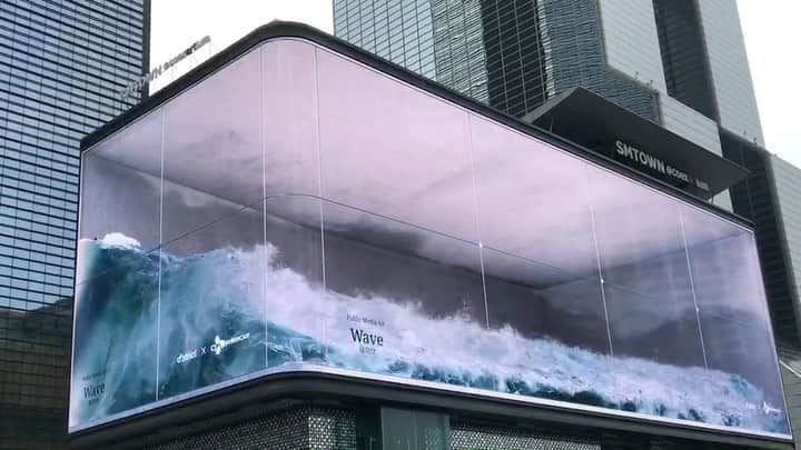 のインスタグラム：「#publicmediaart #wave ソウルに出来た新しい施設！ ソウルの友達に伝えたら早速行って動画送ってきてくれた！ ありがとう😊」