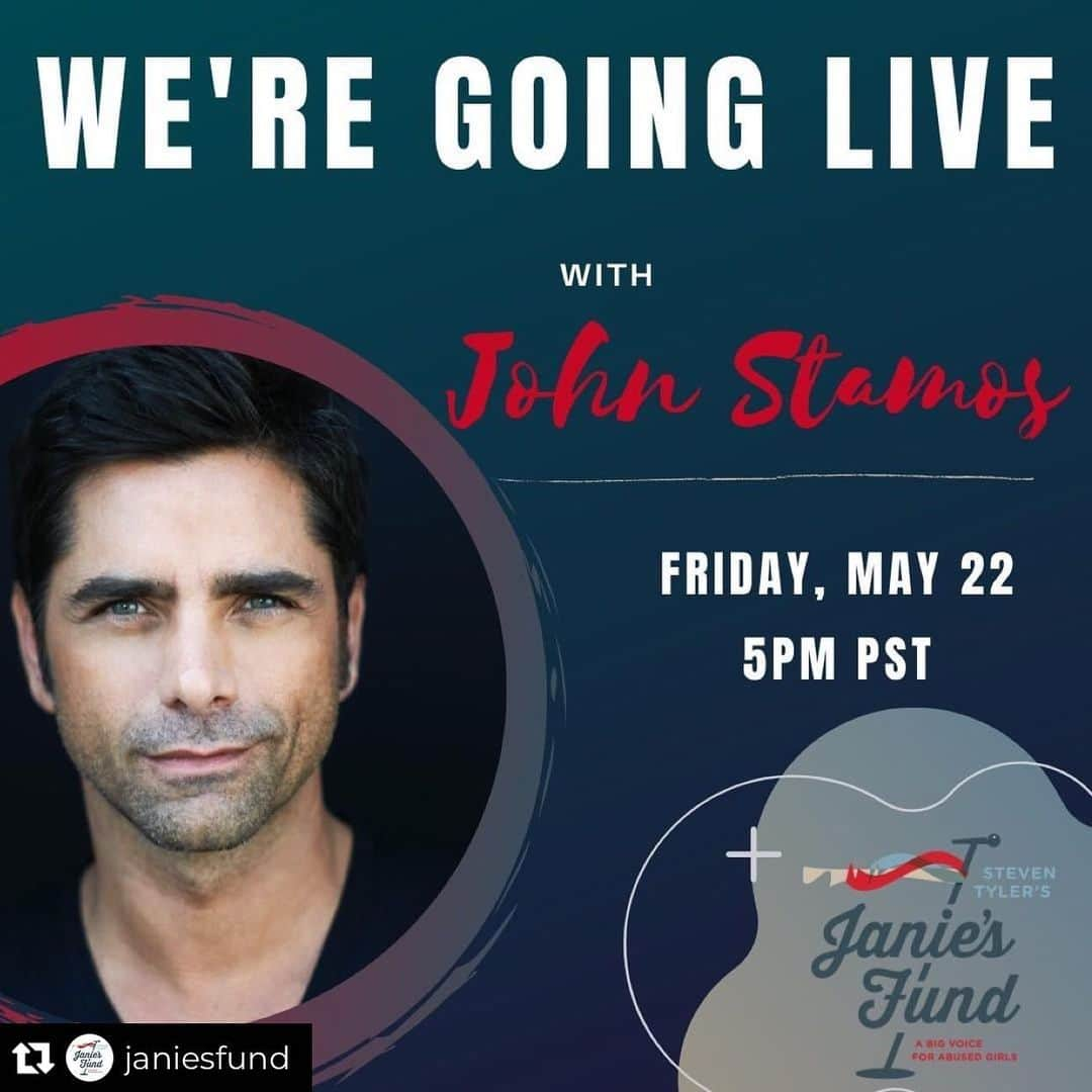 スティーヴン・タイラーさんのインスタグラム写真 - (スティーヴン・タイラーInstagram)「@johnstamos TOMORROW @janiesfund INSTAGRAM LIVE AT 5PM PST!!! #REPOST @janiesfund We’re are back bigger than ever for Week #4 as we continue to award $500,000 to help young women in @youthvillages LifeSet program. Our very special guest is none other than the actor, musician and long-time child advocate, @johnstamos. He will be join us Live to announce our latest $100k commitment AND answer a few of your questions. Submit questions in the comments below. See you Friday!⁠ #janiesgotafund #janiesfund #lifeset #socialimpact #endabuse」5月22日 2時10分 - iamstevent