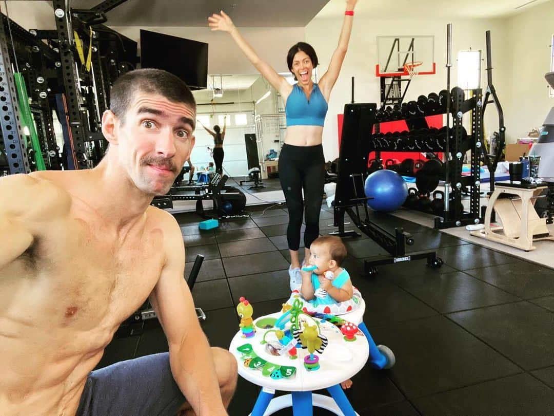 マイケル・フェルプスさんのインスタグラム写真 - (マイケル・フェルプスInstagram)「Mama and I had a special guest in the gym today😂😂」5月22日 3時08分 - m_phelps00