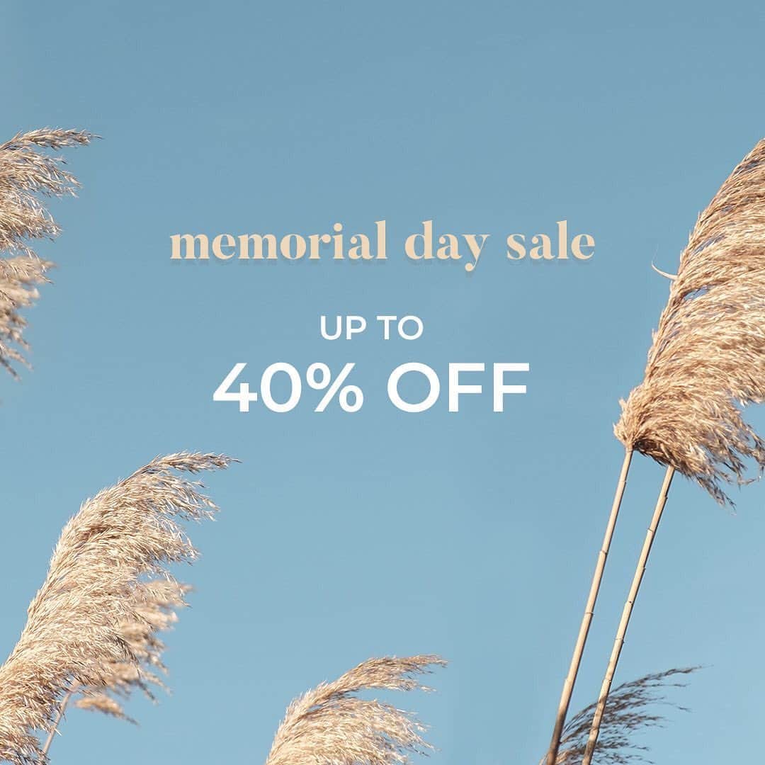 ボトキエのインスタグラム：「HELLO SUMMER, we’re ready for ya ☀️ kick off your long weekend staycation with up to 40% off during our #memorialday weekend #sale • now, bring on the sunshine!」