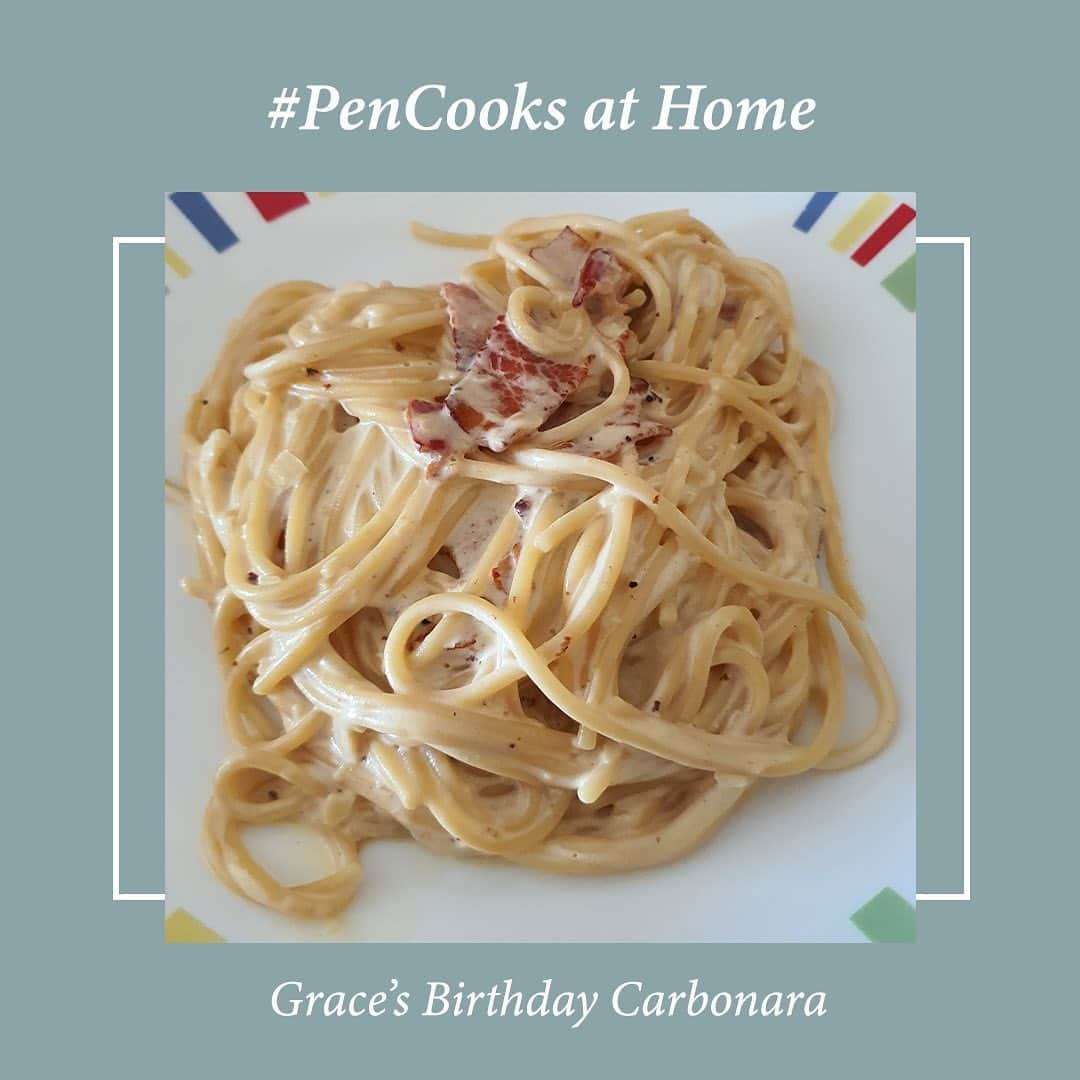 The Peninsula Hotelsさんのインスタグラム写真 - (The Peninsula HotelsInstagram)「Today, we’re sharing a creamy, savoury and decadent pasta dish that’s an ideal treat if you or a family member is celebrating a birthday while at home. “Grace’s Birthday Carbonara” comes to us from Grace Milliscen Lim, Public Relations Officer at @thepeninsulamanila. Grace says that cooking is her love language, which is easy to believe once you taste this pasta. We’d love to see what you’re making at home, so tag #PenCooks in your own posts to show us your cooking adventures.⁣ ⁣ ⁣ ⁣ ⁣ ⁣ #peninsulahotels #luxuryhotelexperience #luxuryexperience #fivestarservice #fivestarhotel #peninsulastay #dining #recipe #recipes #carbonara #carbonararecipe」5月22日 6時17分 - peninsulahotels