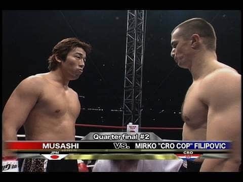 武蔵のインスタグラム：「1999 K-1GP final tournament  Musashi vs Mirko Cro Cop Filipović @crocop1009  #武蔵 #k1 #1999 #mircocrocop #fbf」