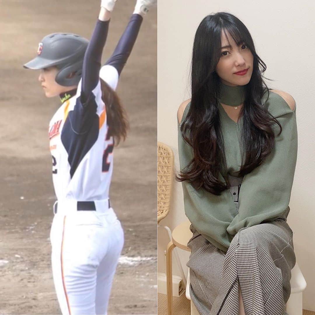椿梨央のインスタグラム：「#これがこう ももうネタ切れれれれ笑 . . . そして髪切りに行きたいよーー😭 1ヶ月以上も髪のメンテナンス してないないなんて考えられない⚡️ . . 皆様もう少し顔晴って行きましょう🍀 . . 17ライブで一緒に楽しむのも ありですよーーーー❤️ . . #野球 #野球女子 #女子野球 #女子プロ野球 #ヘア #ヘアスタイル #ロング #17live」