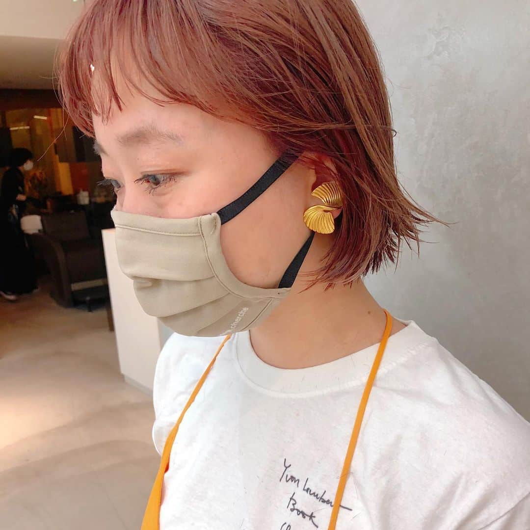 のインスタグラム：「オレンジBOB🍊🧡 #nono_hair #syan_tokyo  #オレンジカラー #ボブ」
