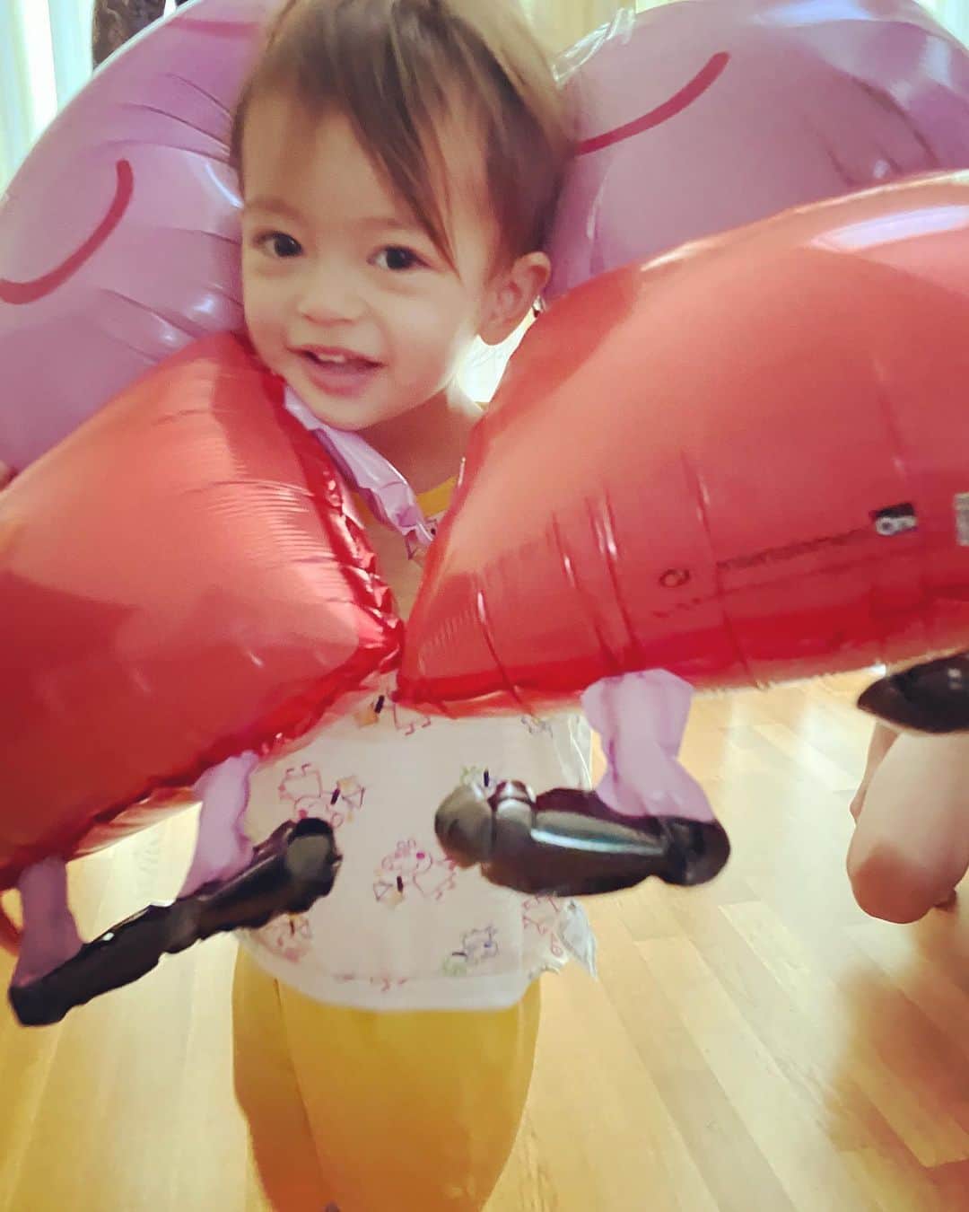 Adamのインスタグラム：「My little moshbeast is 2 today. Perhaps that’s why she’s got 2 Peppa Pigs. Perhaps not. ❤️」
